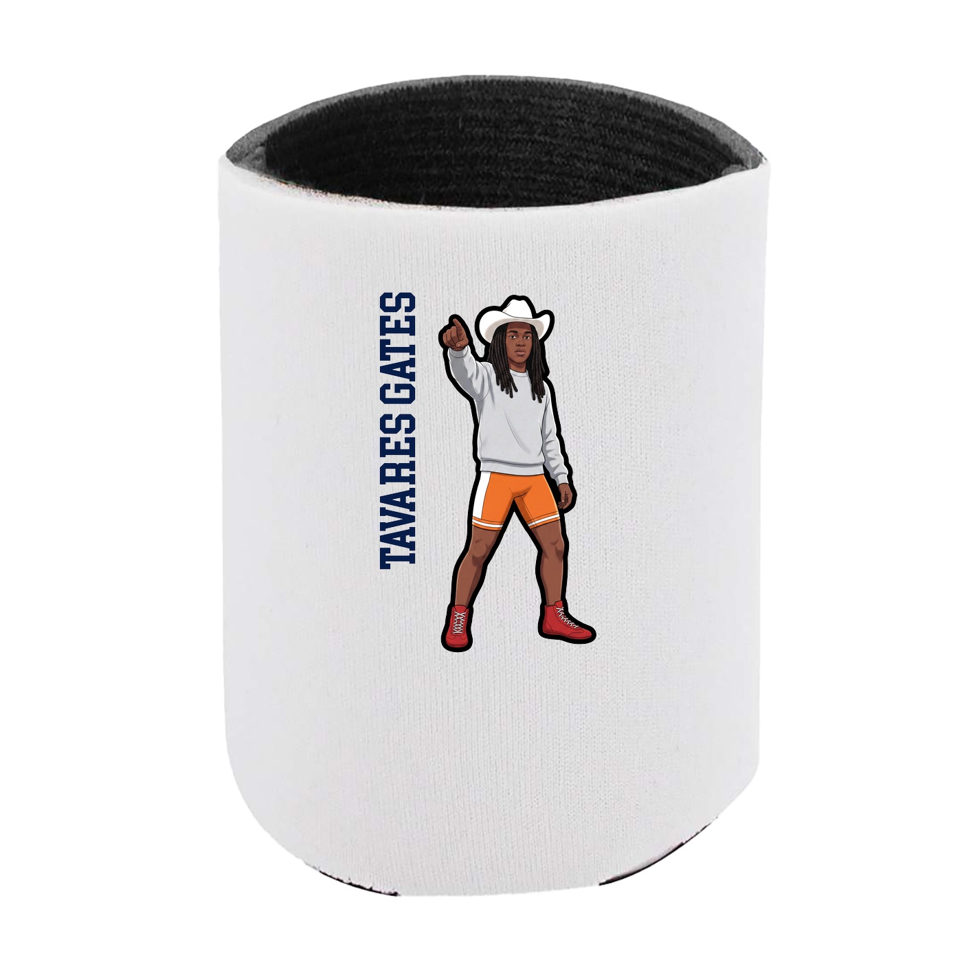 Can Holder — Name Vertical in White