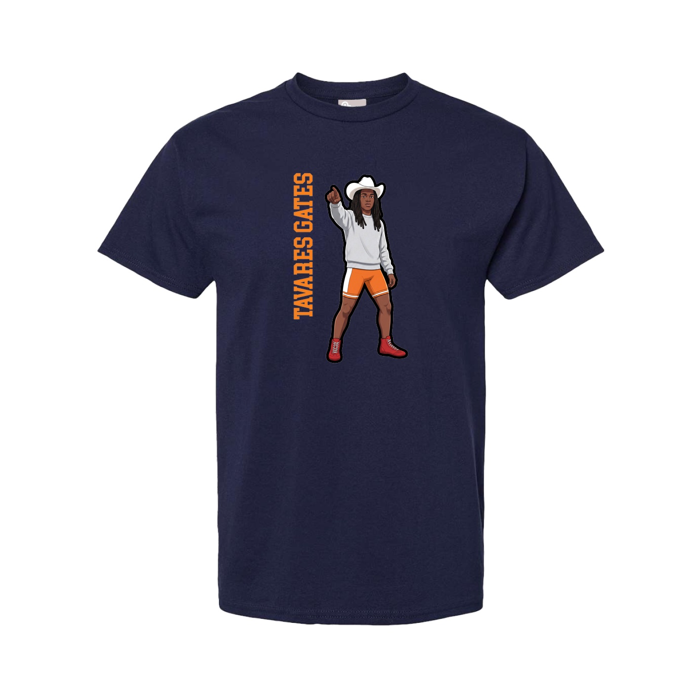 Youth Tee — Name Vertical in Navy
