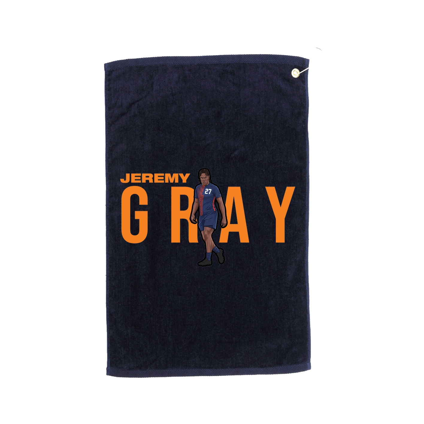 Golf Towel — Player Name in Navy