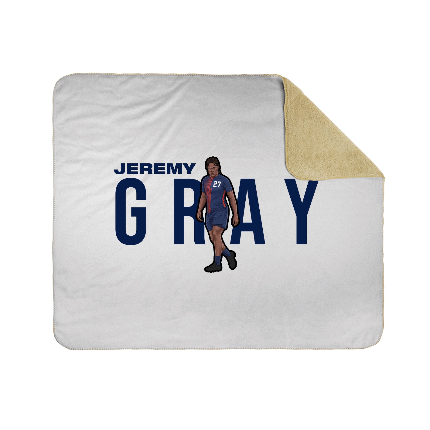 Throw Blanket — Player Name in White