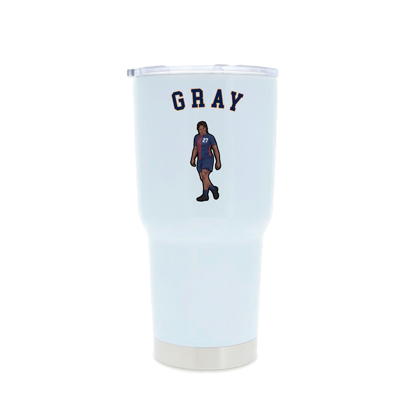 30oz Stainless Steel Tumbler — Shirsey Arch in White