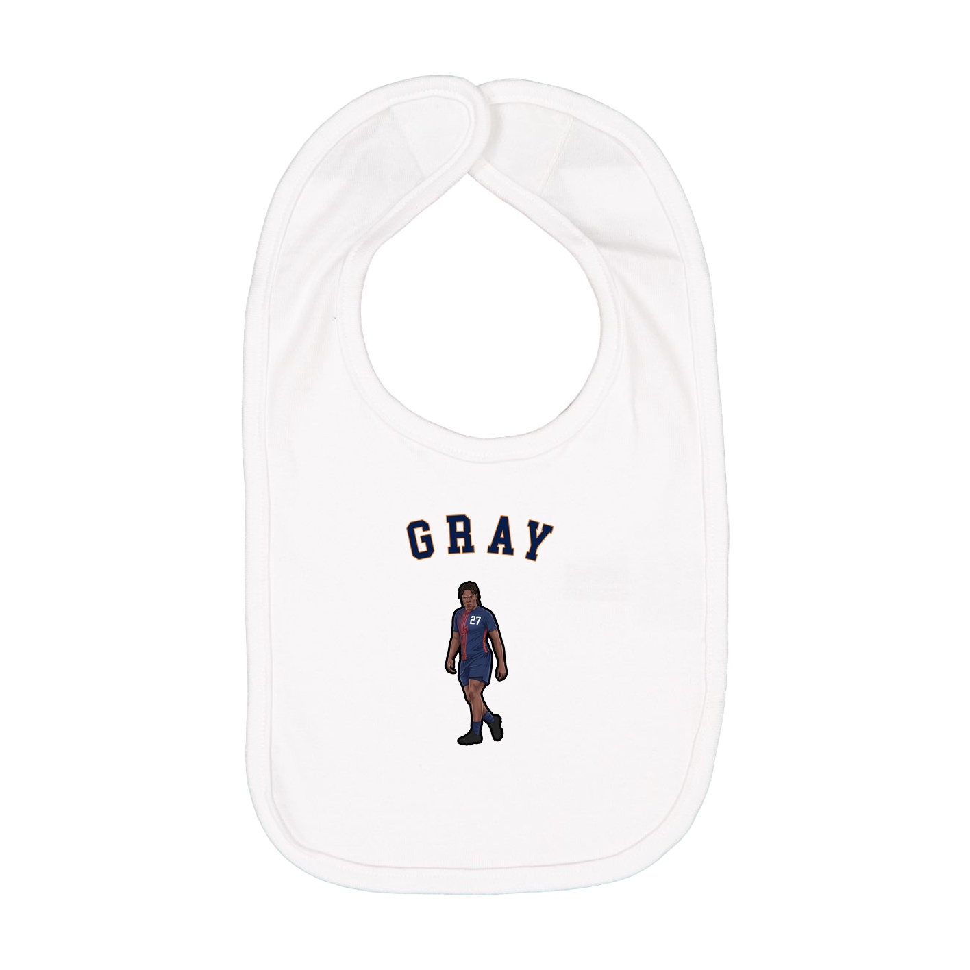 Infant Bib — Shirsey Arch in White