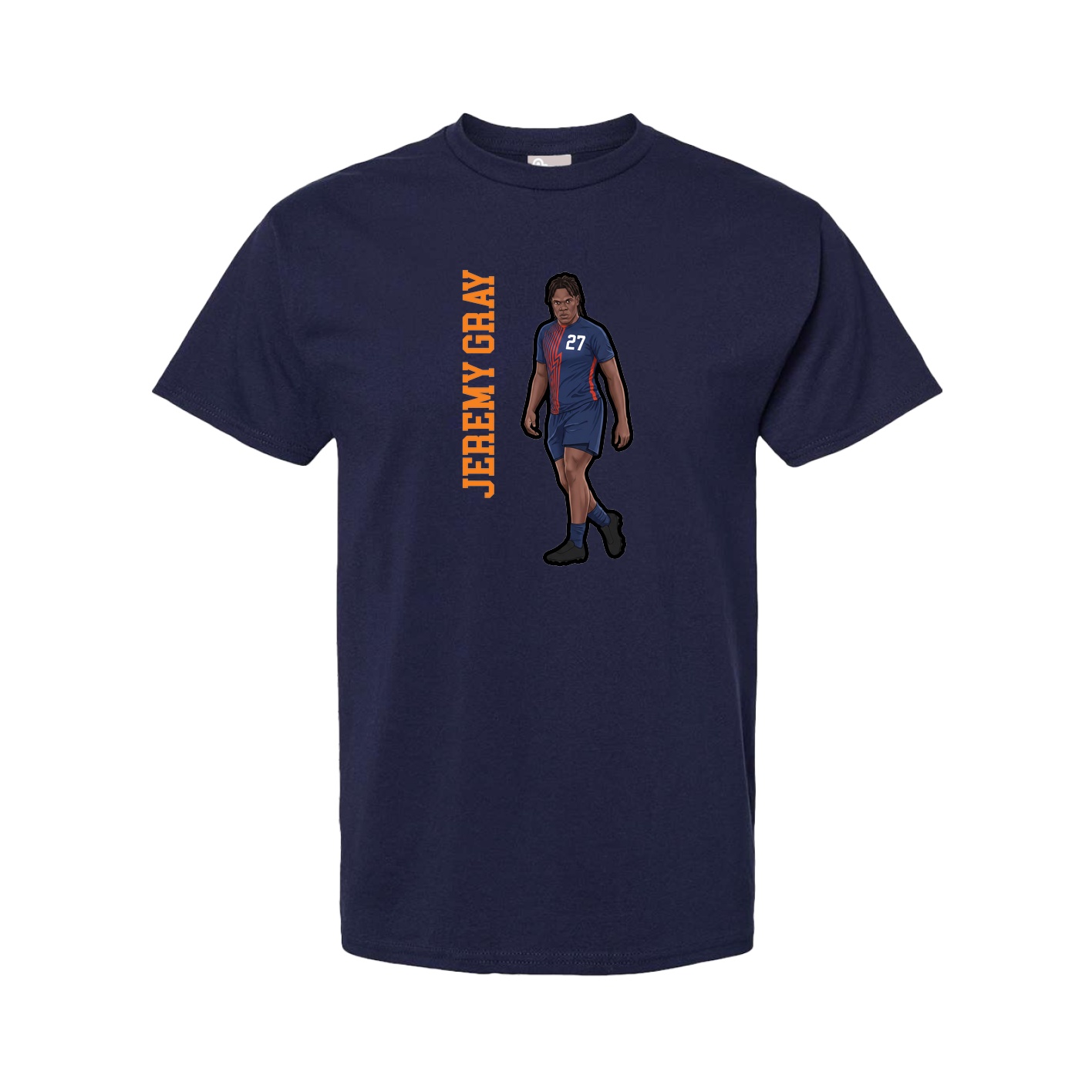 Tee — Name Vertical in Navy