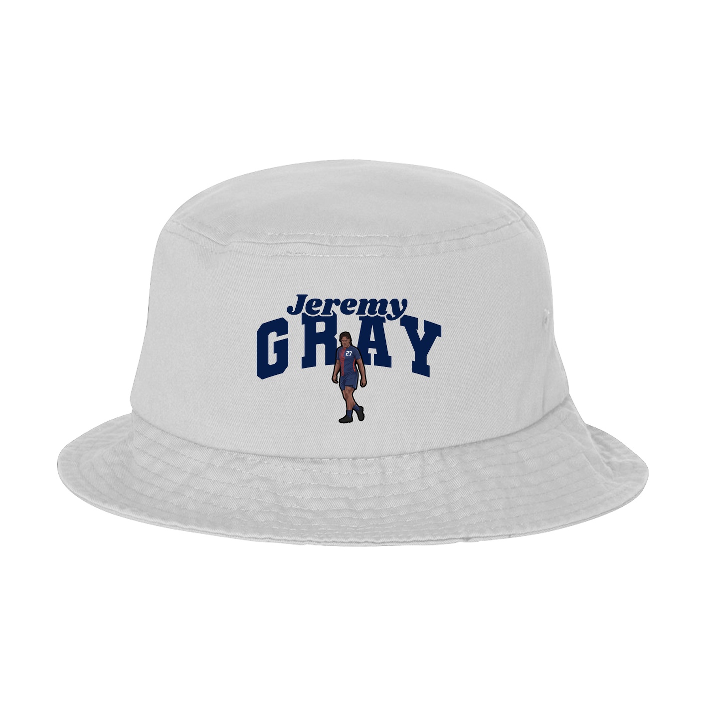 Bucket Cap — Signature Arch in White
