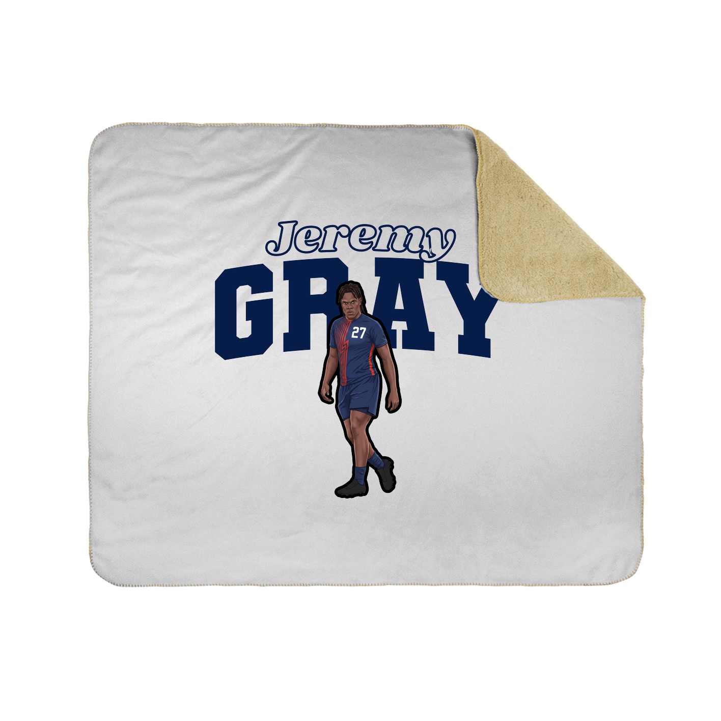 Throw Blanket — Name Arch in White