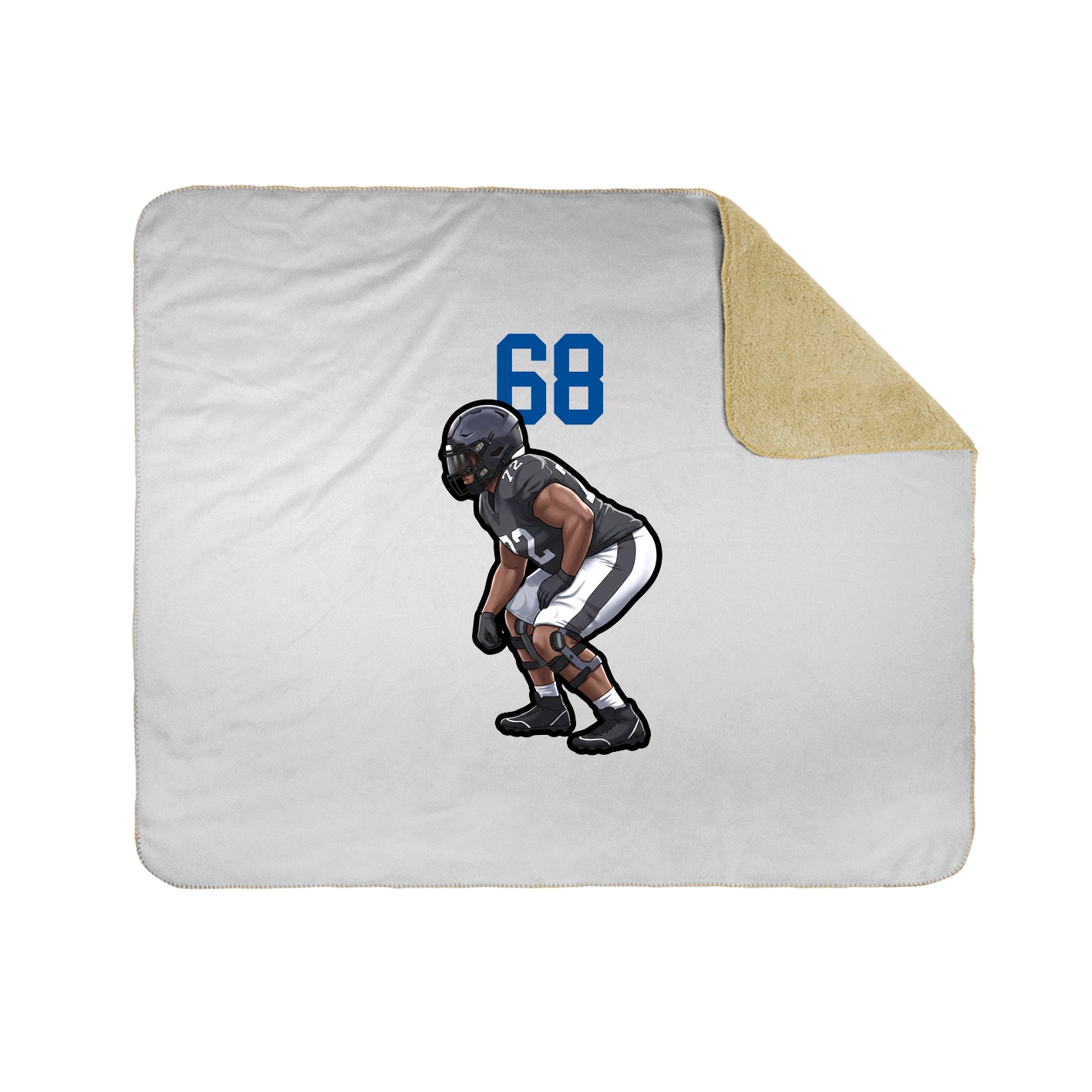 Throw Blanket — Number Top in White