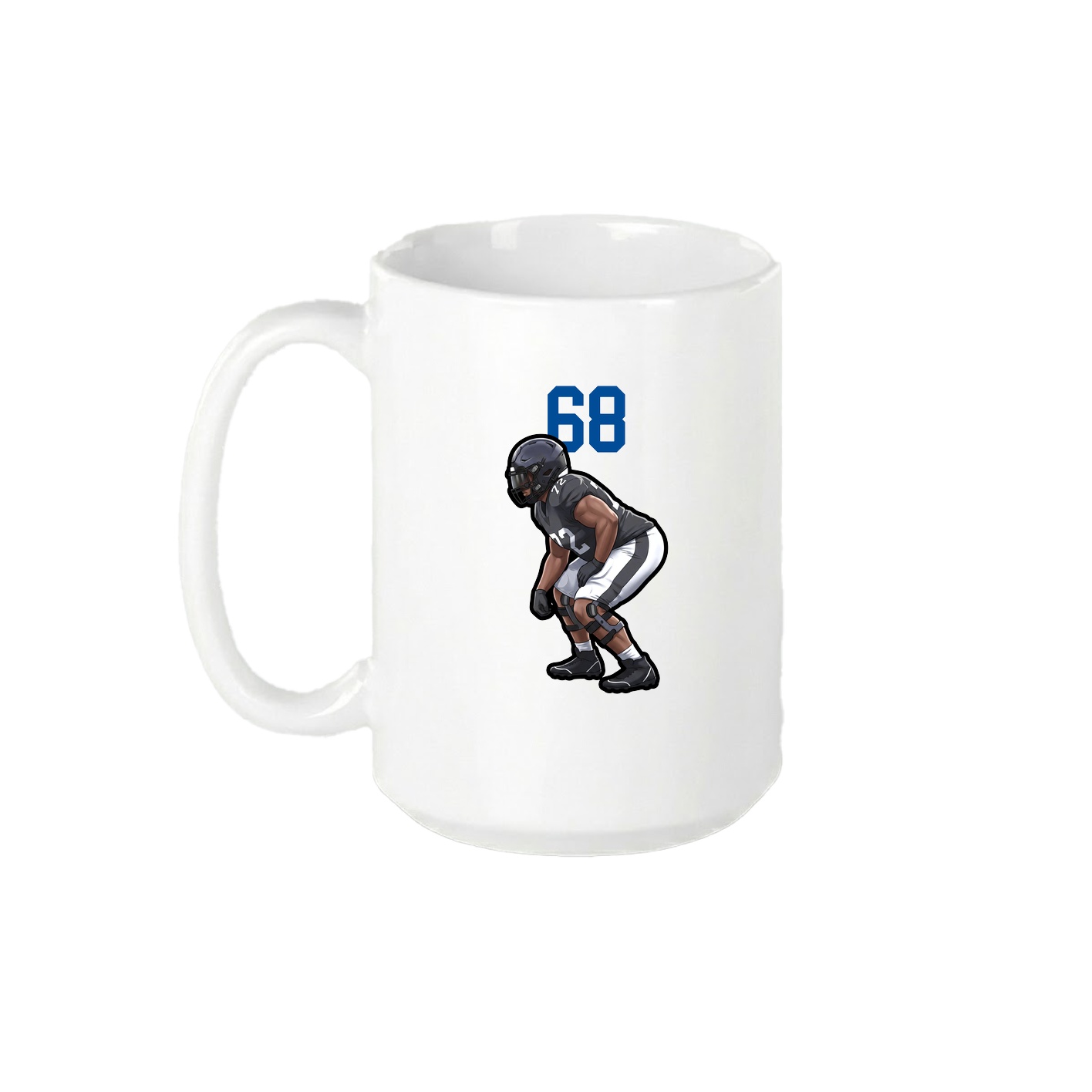 15oz Coffee Mug — Number Top in White