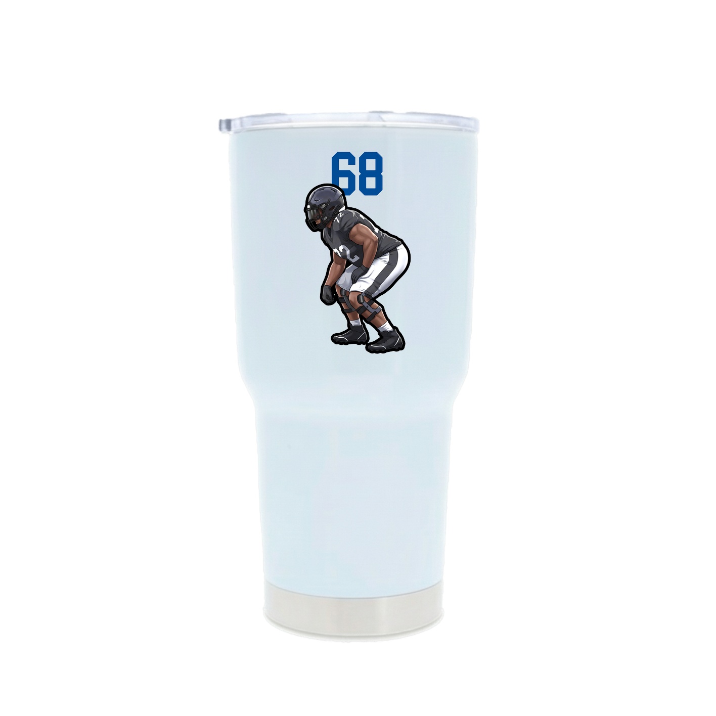 30oz Stainless Steel Tumbler — Number Top in White