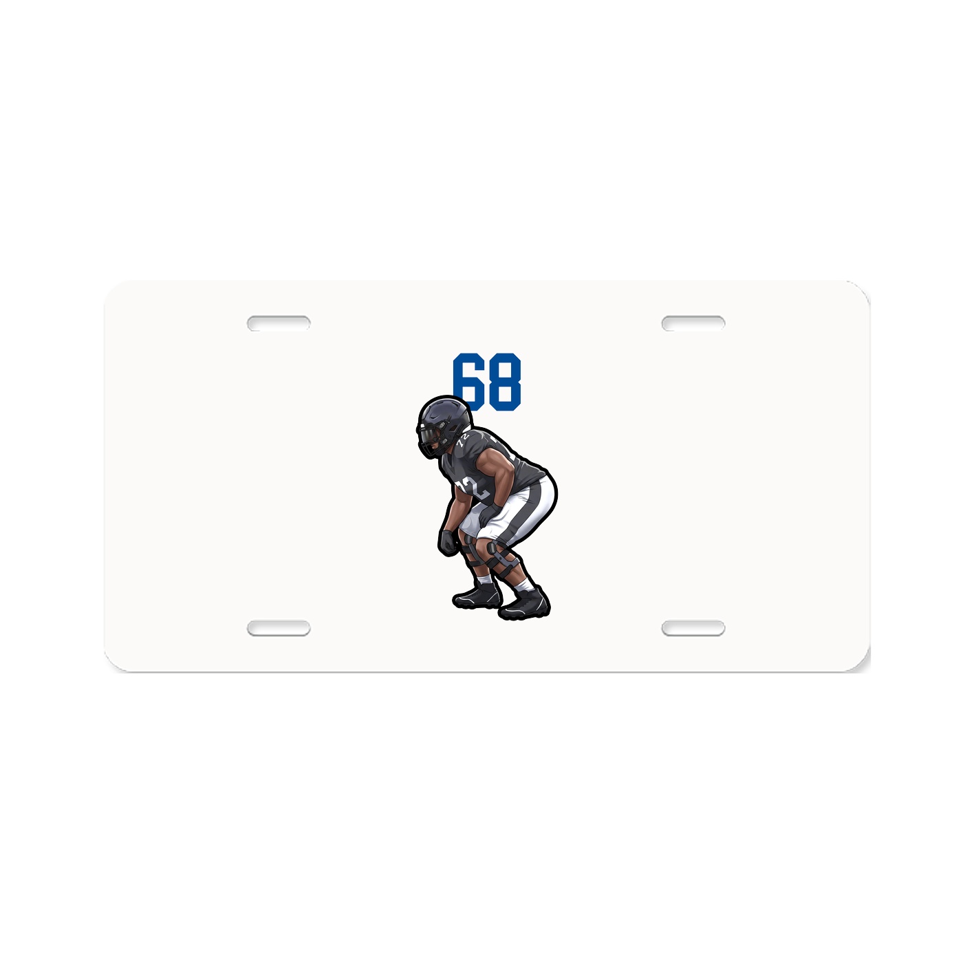 License Plate — Number Top in Classic