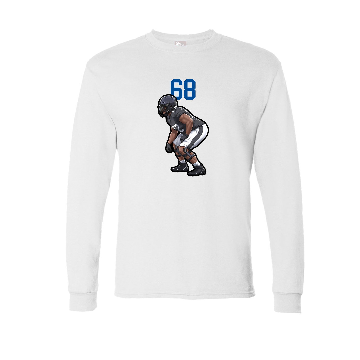 Long Sleeve Tee — Number Top in White