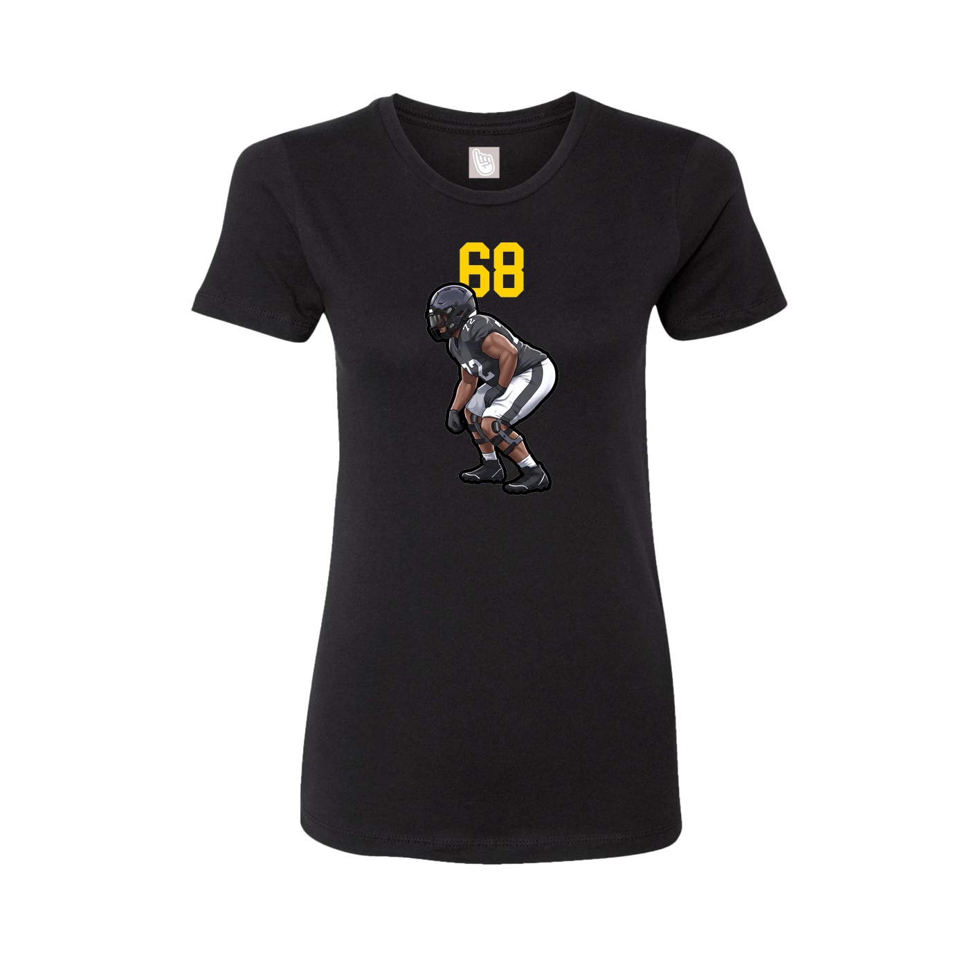 Womens Tee — Number Top in Black