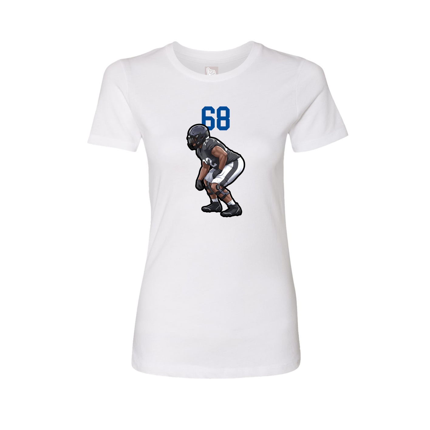 Fitted Women's Tee — Number Top in White