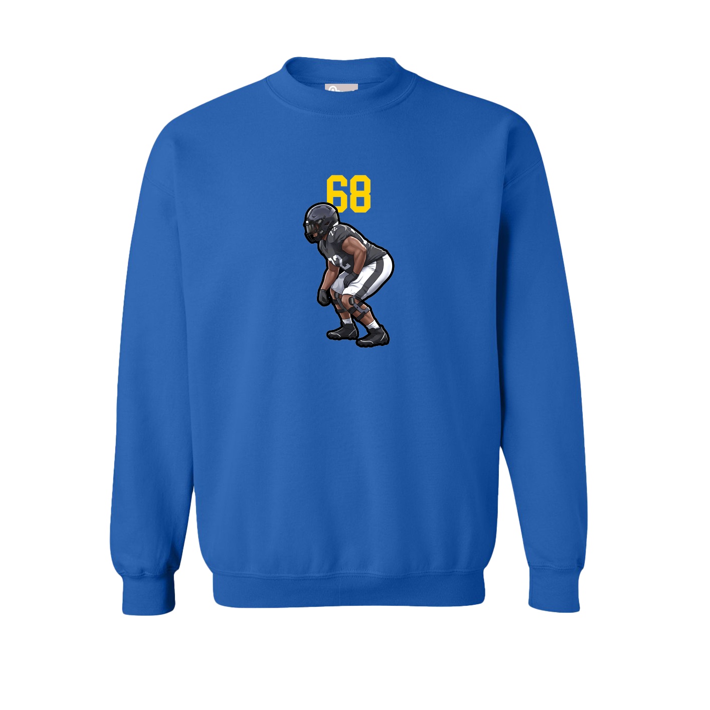 Fleece Crew — Number Top in Royal