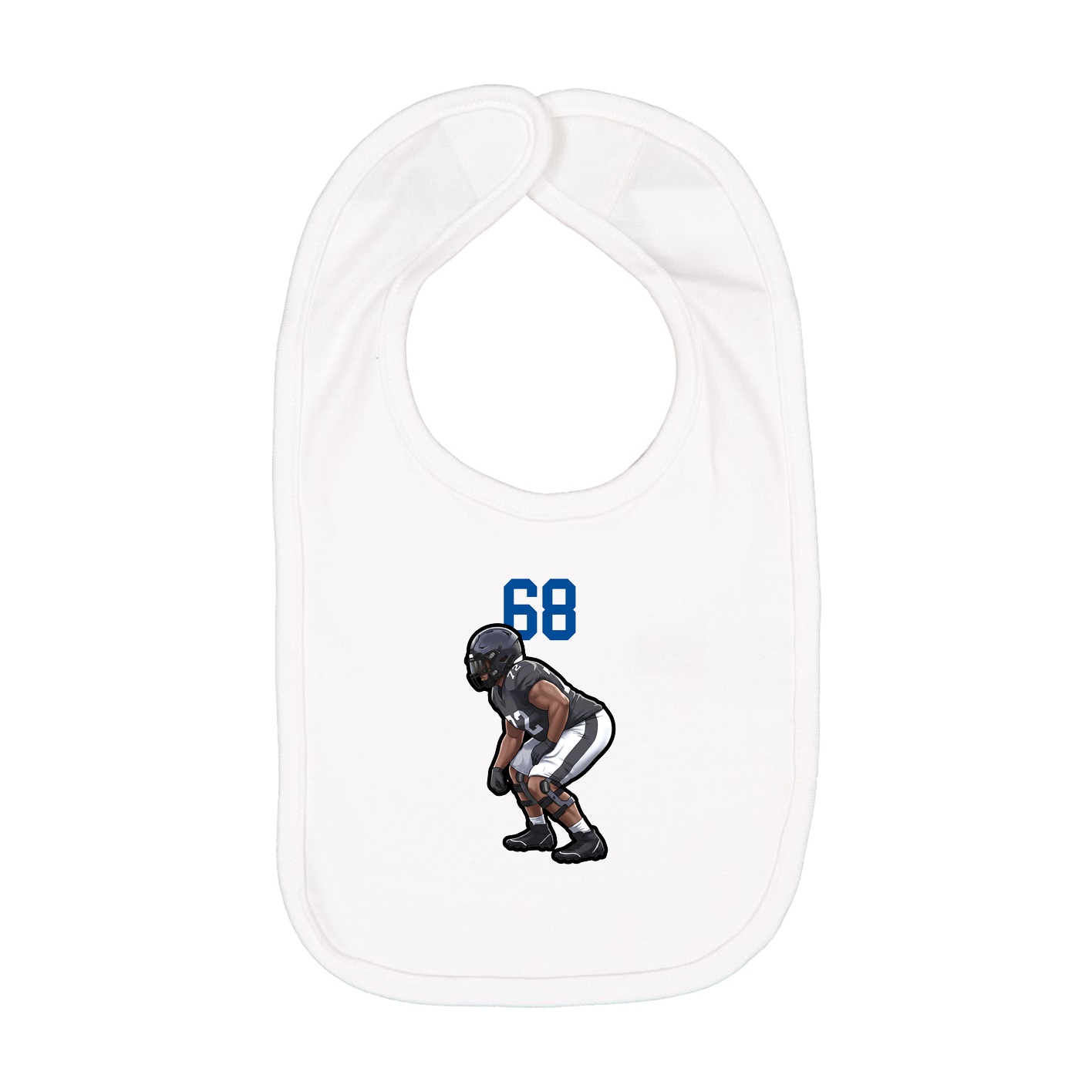 Infant Bib — Number Top in White