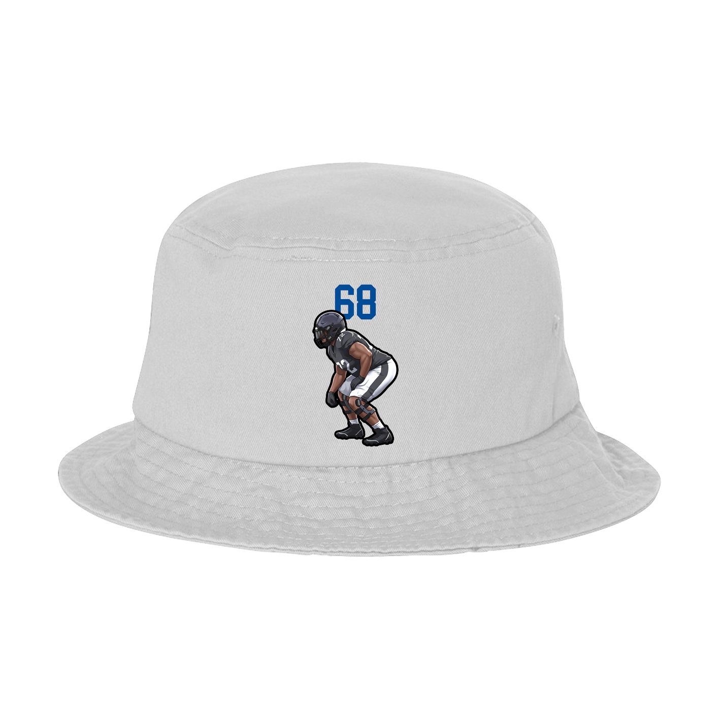 Bucket Cap — Number Top in White