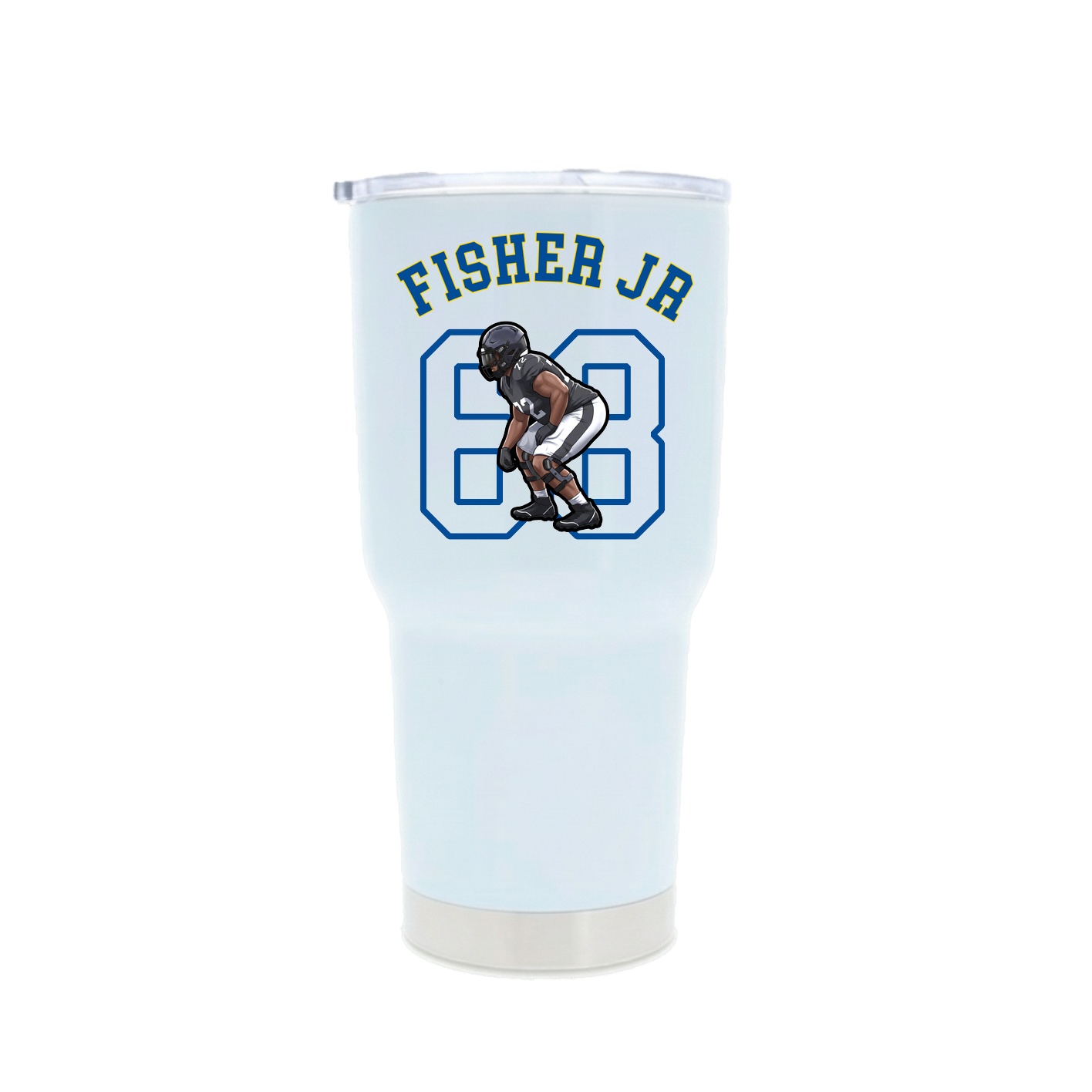 30oz Stainless Steel Tumbler — Shirsey Arch in White