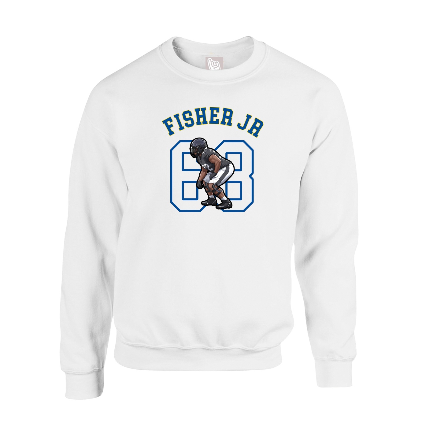 Fleece Crew — Shirsey Arch in White