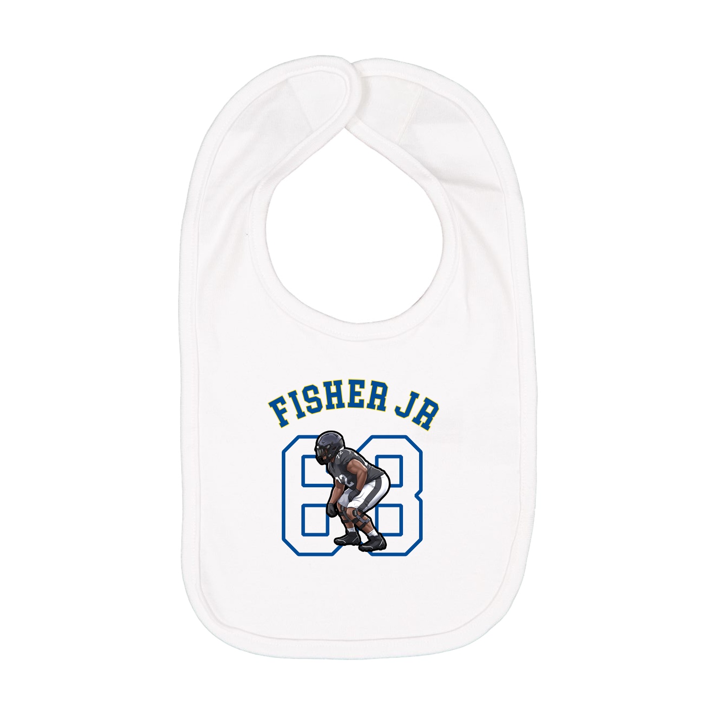 Infant Bib — Shirsey Arch in White