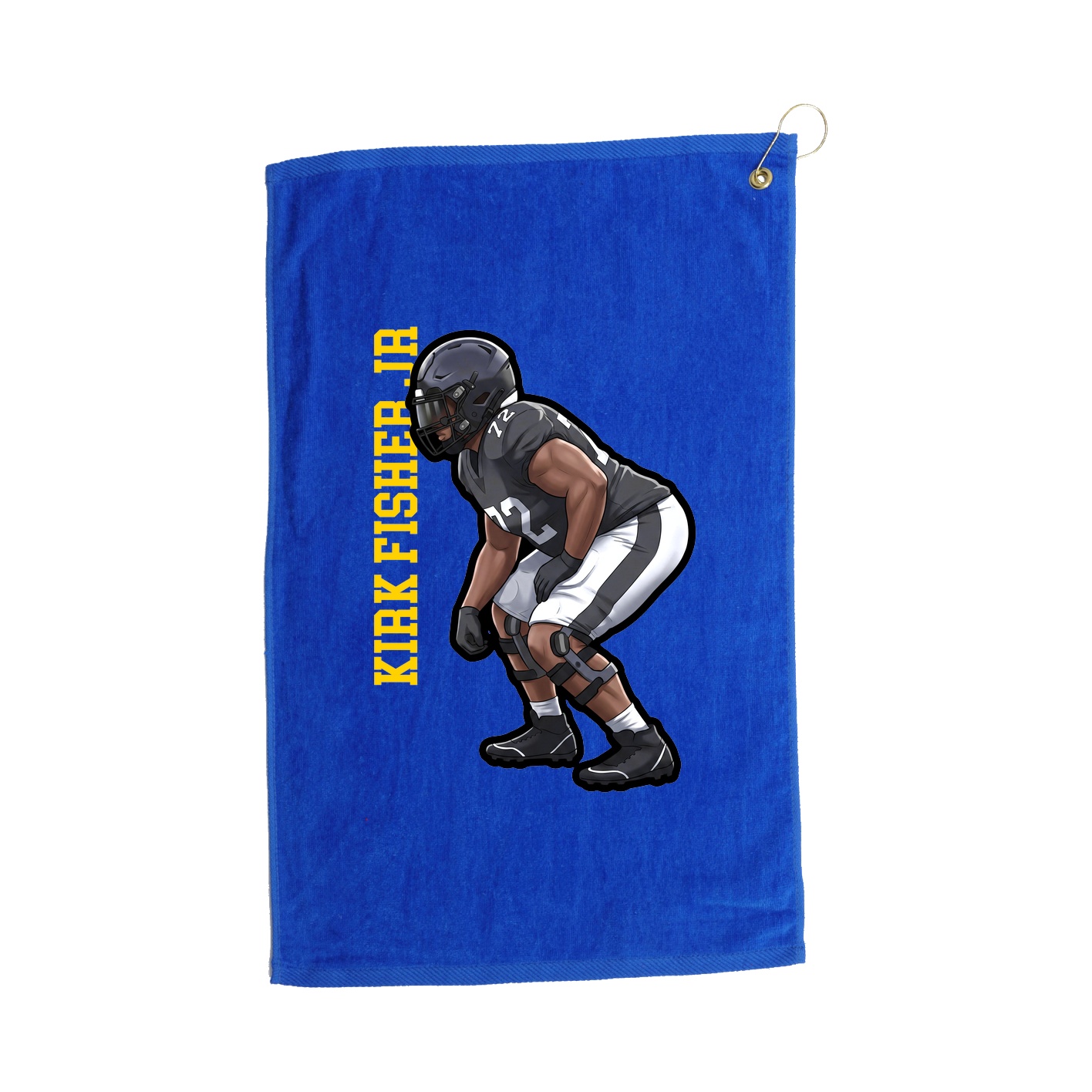 Golf Towel — Name Vertical in Royal