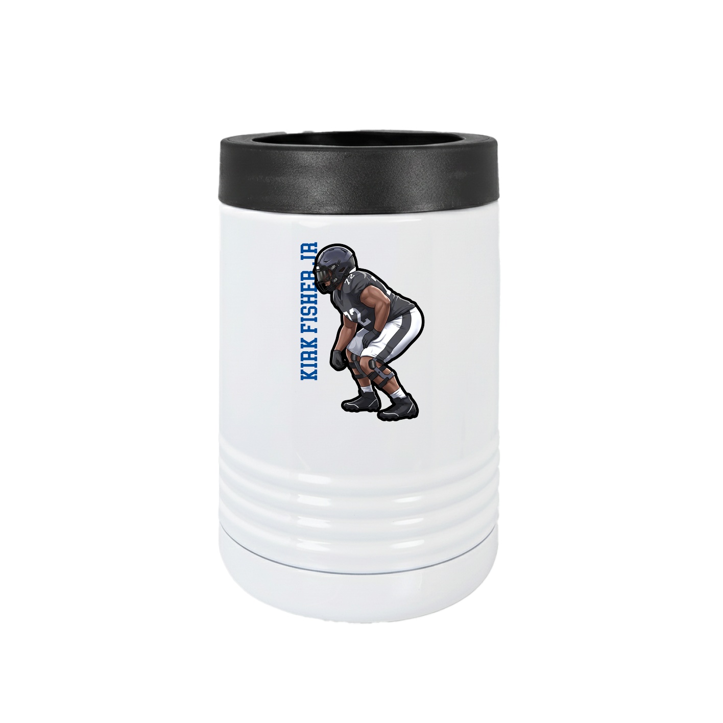 Beverage Holder — Name Vertical in White