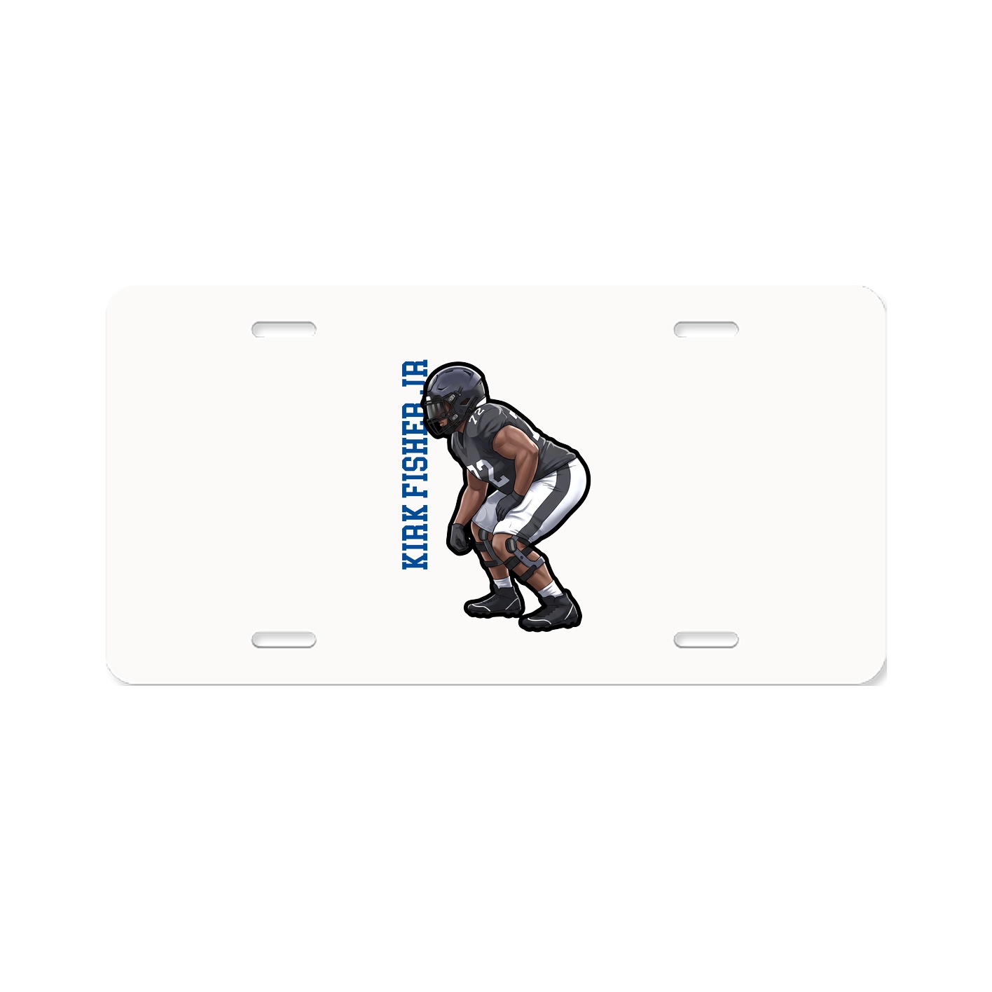 License Plate — Name Vertical in Classic