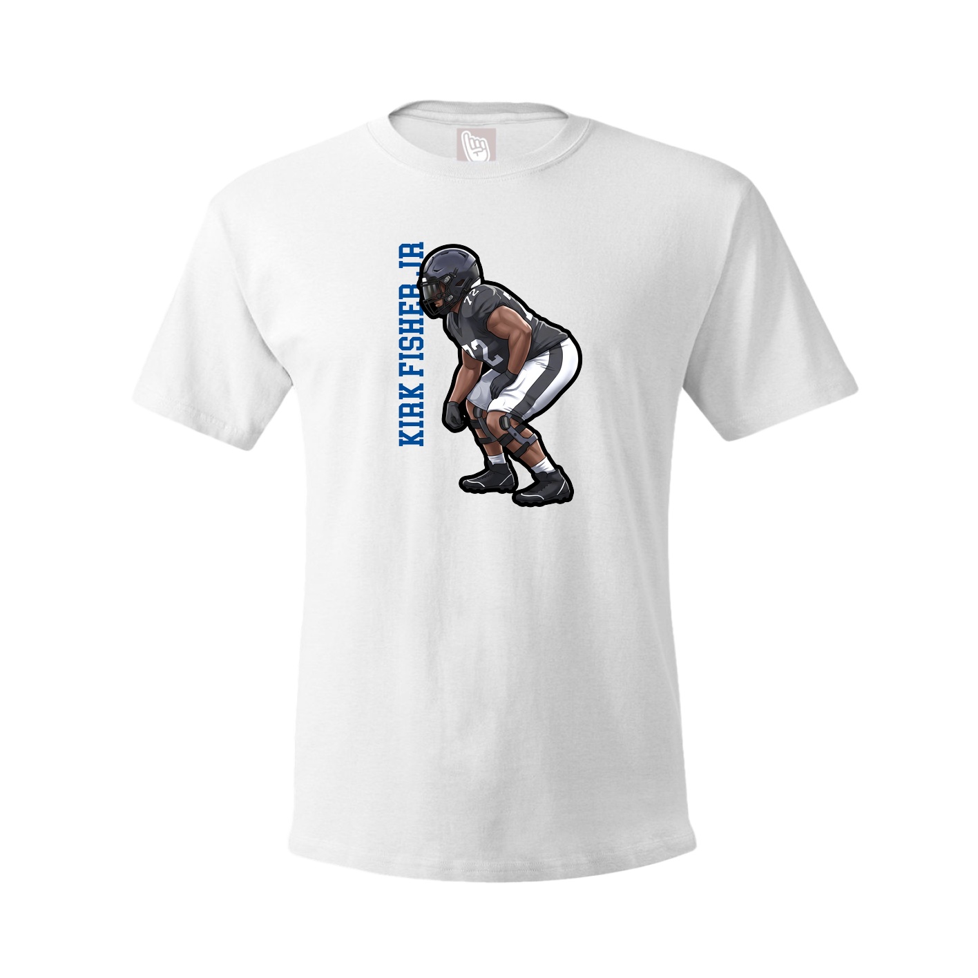Tee — Name Vertical in White
