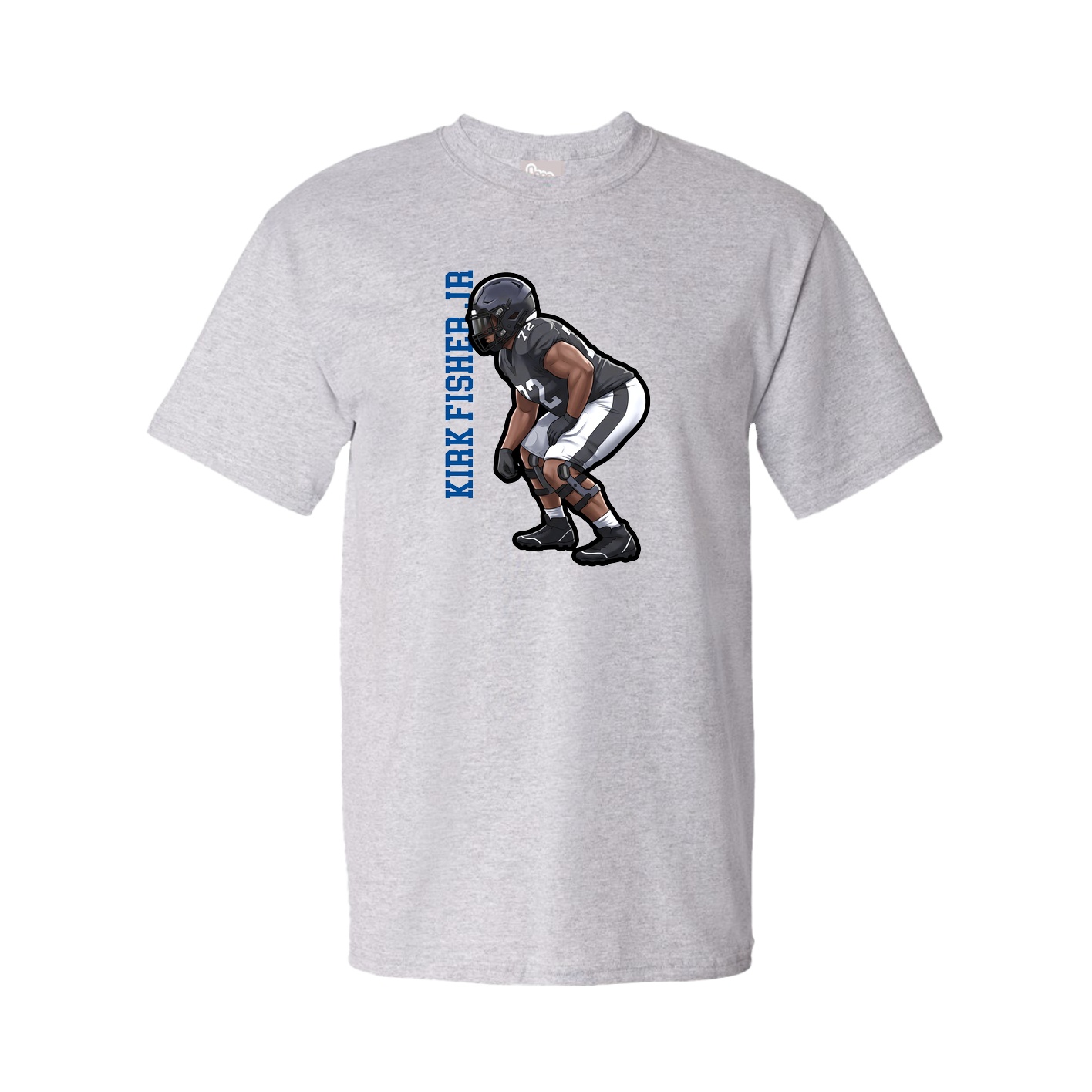 Youth Tee — Name Vertical in Grey