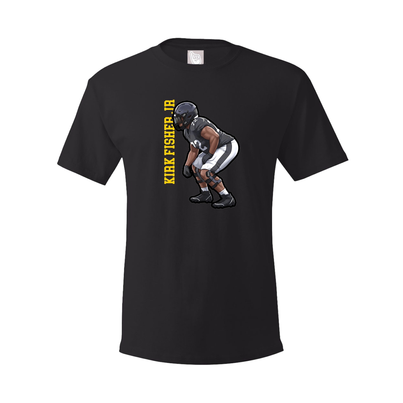 Youth Tee — Name Vertical in Black