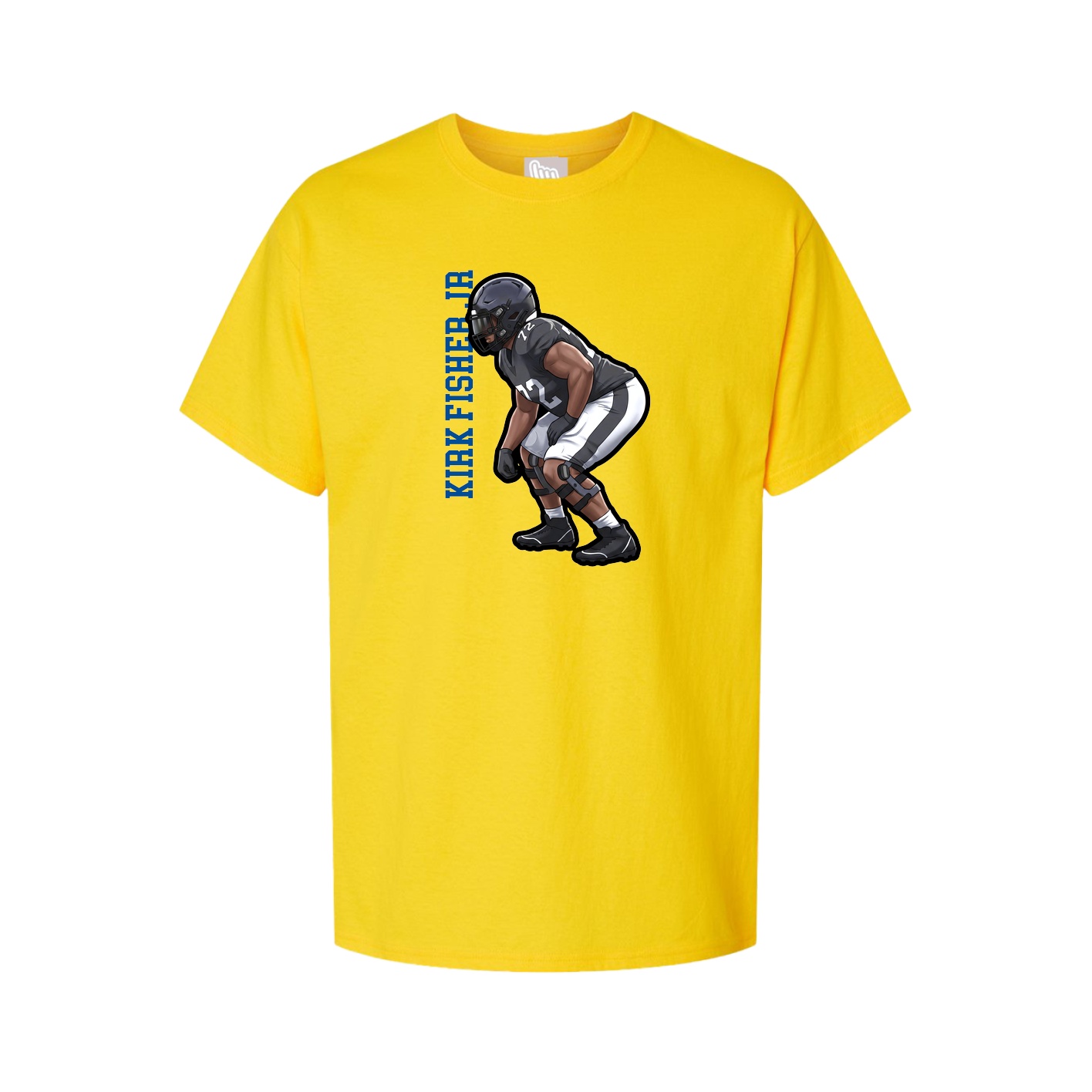 Youth Tee — Name Vertical in Gold