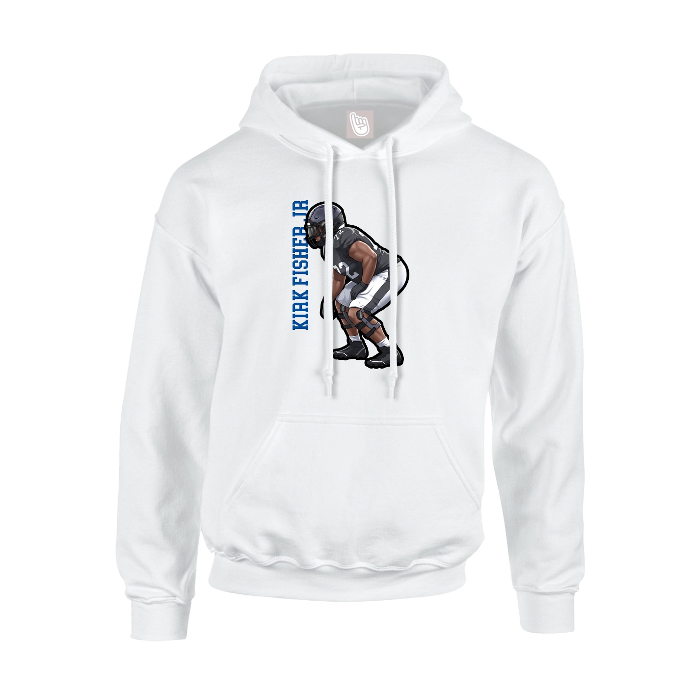 Hoodie — Name Vertical in White