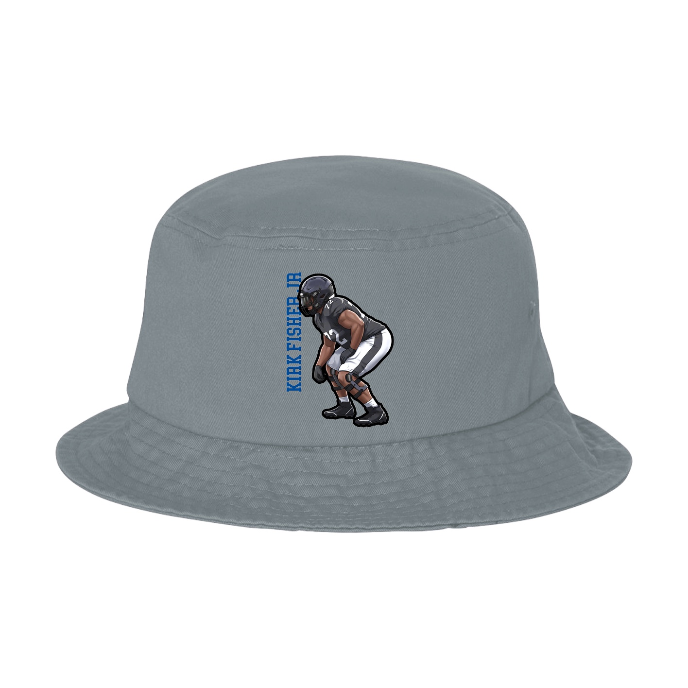 Bucket Cap — Name Vertical in Grey