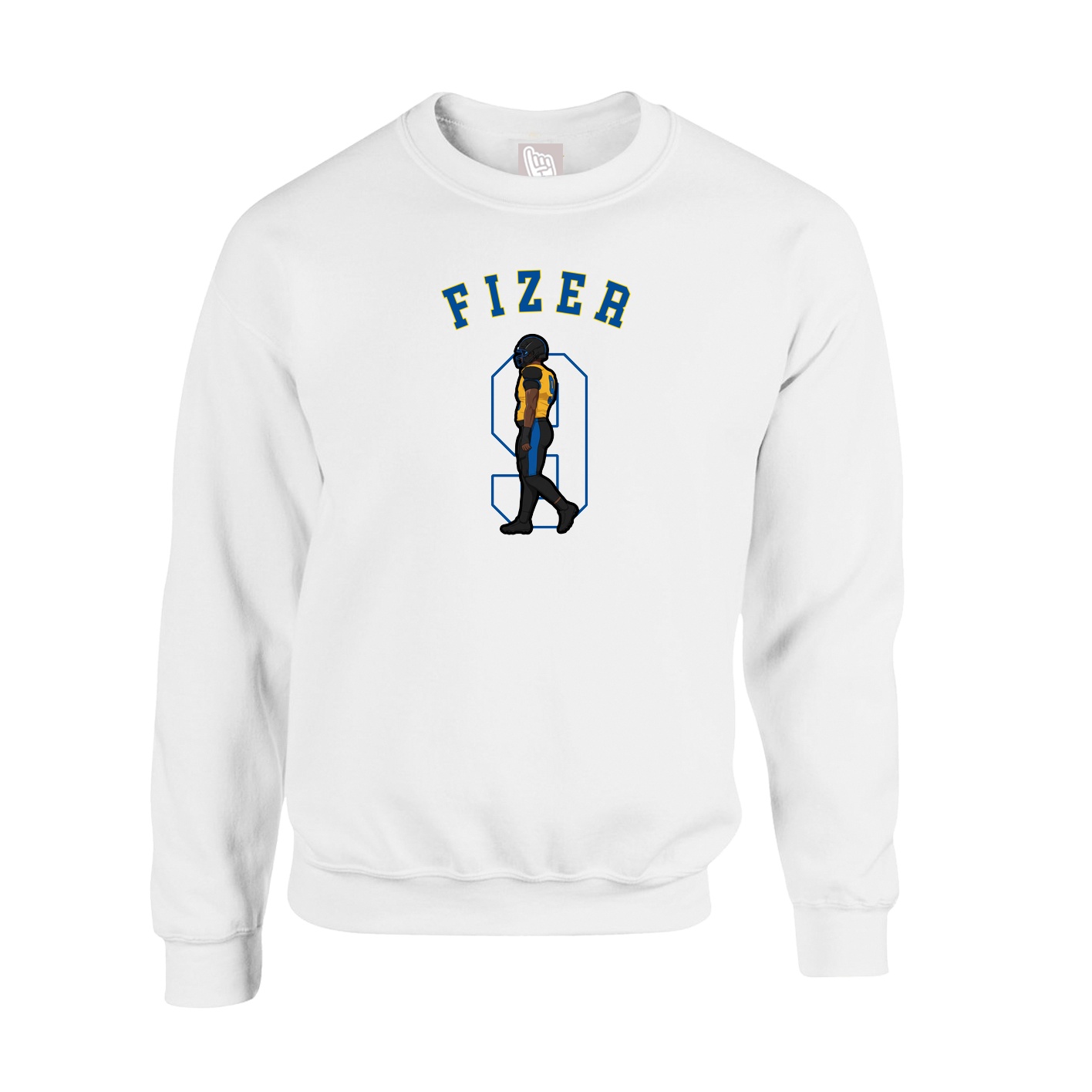 Fleece Crew — Shirsey Arch in White