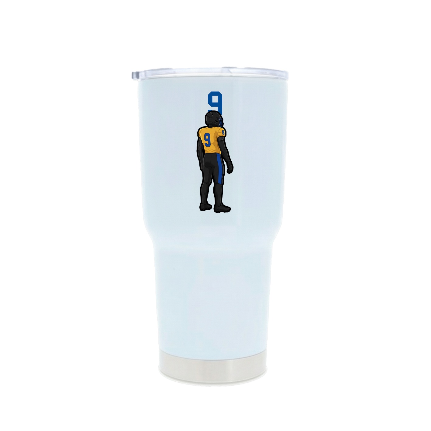 30oz Stainless Steel Tumbler — Number Top in White