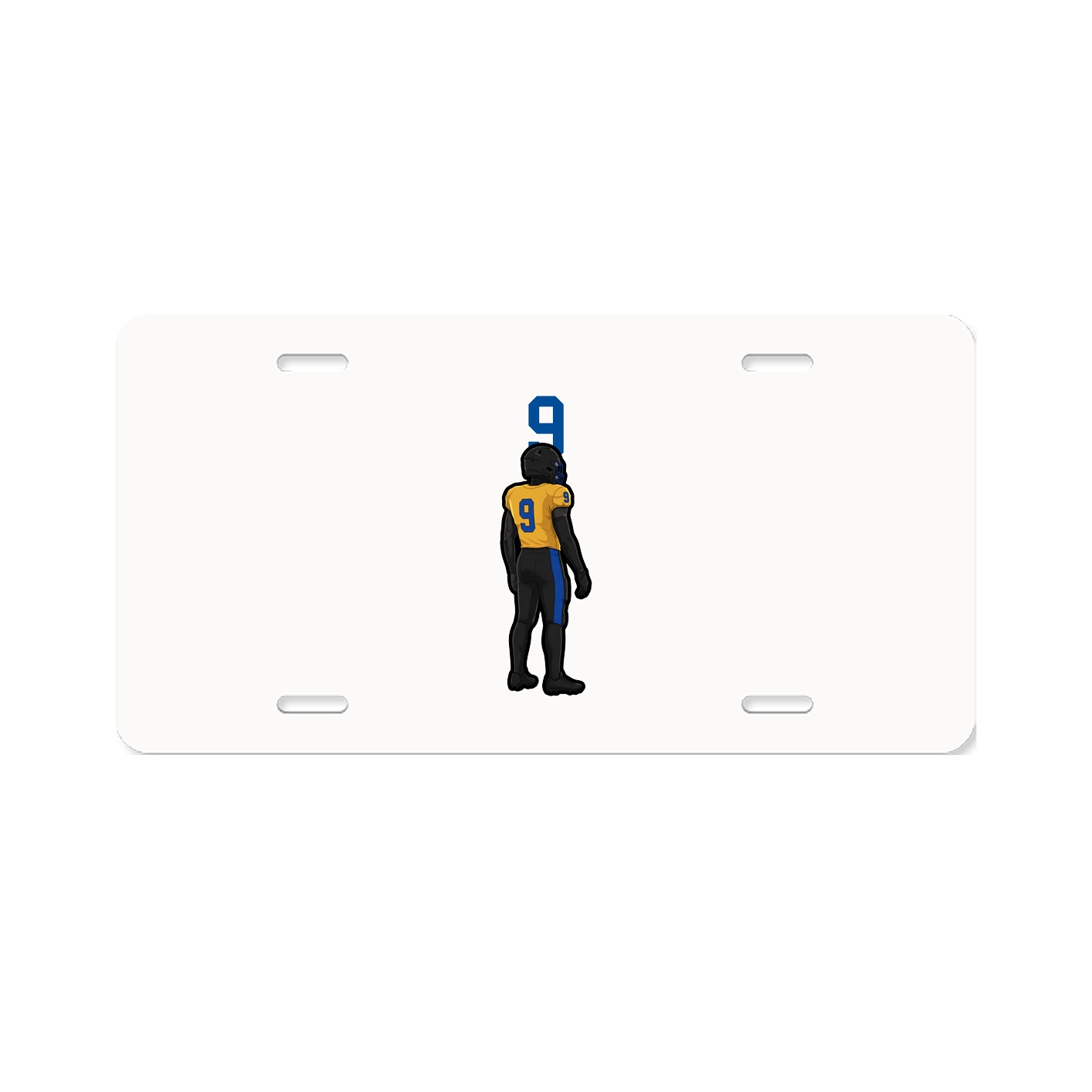 License Plate — Number Top in Classic