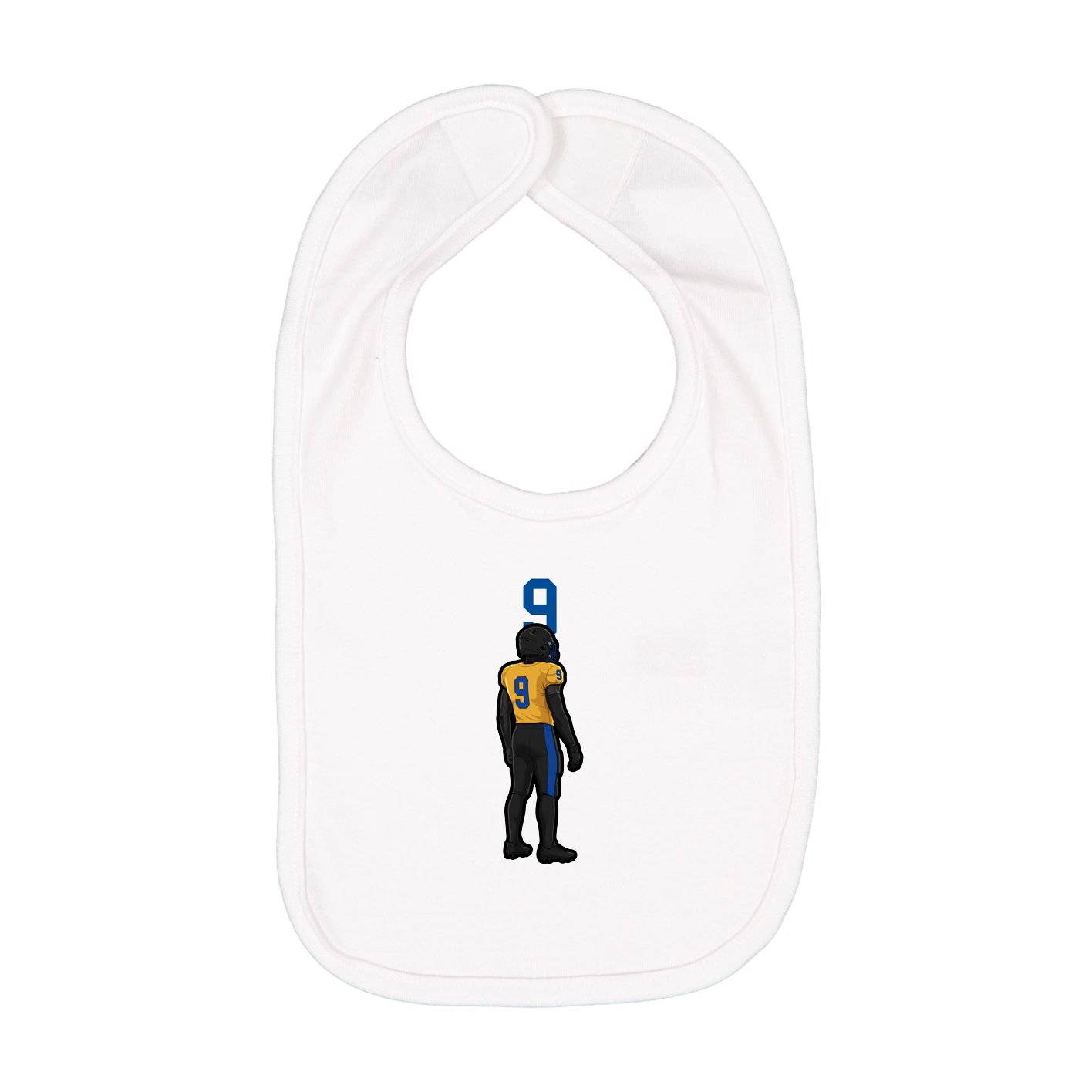Infant Bib — Number Top in White
