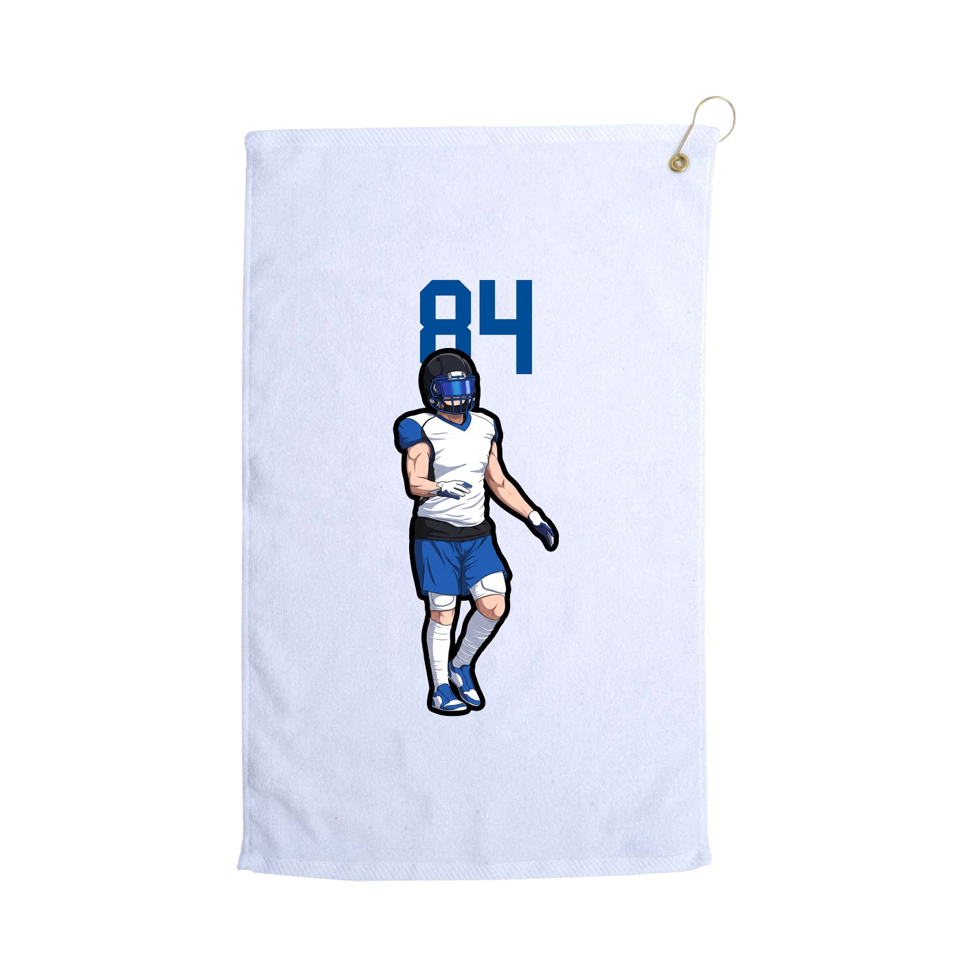 Golf Towel — Number Top in White
