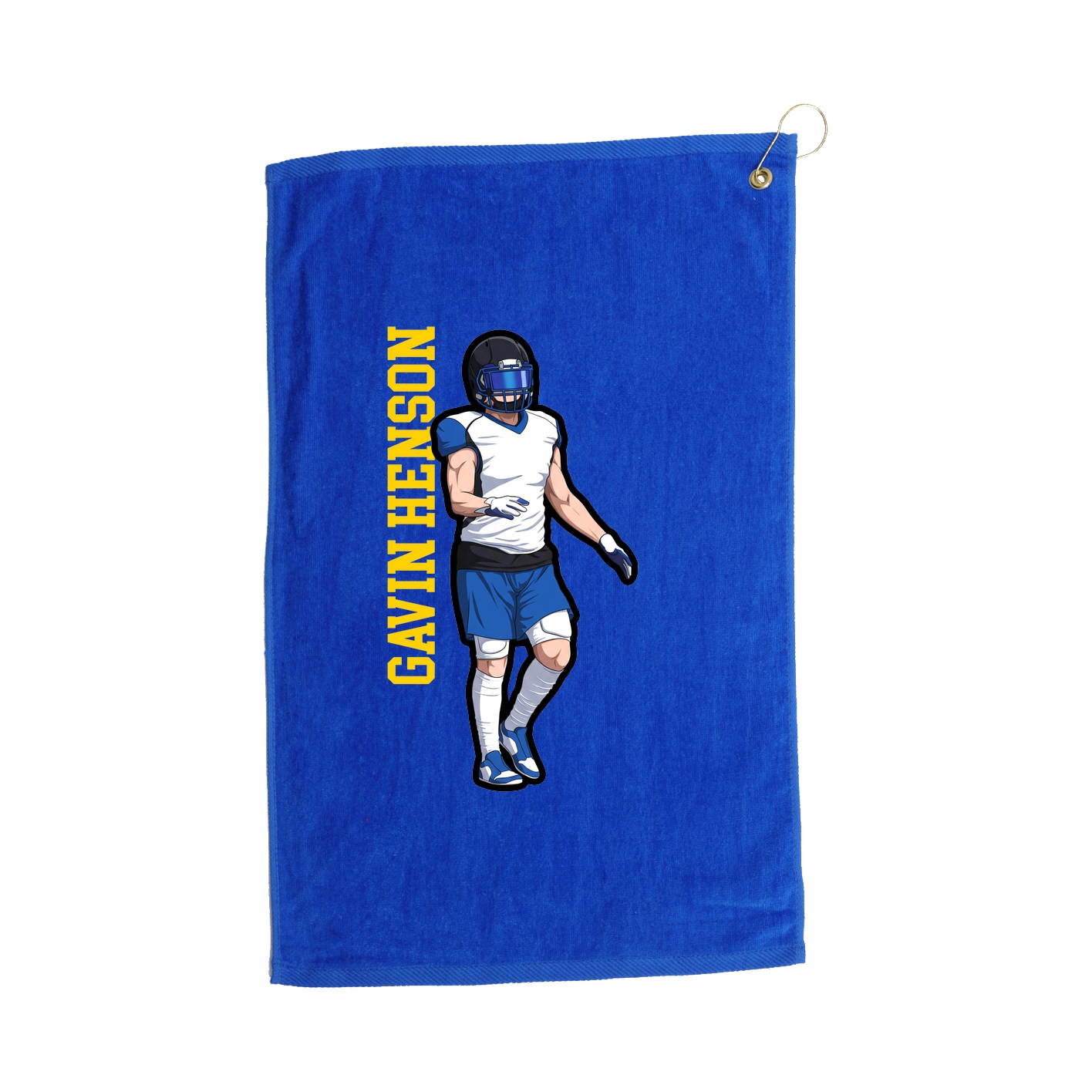 Golf Towel — Name Vertical in Royal