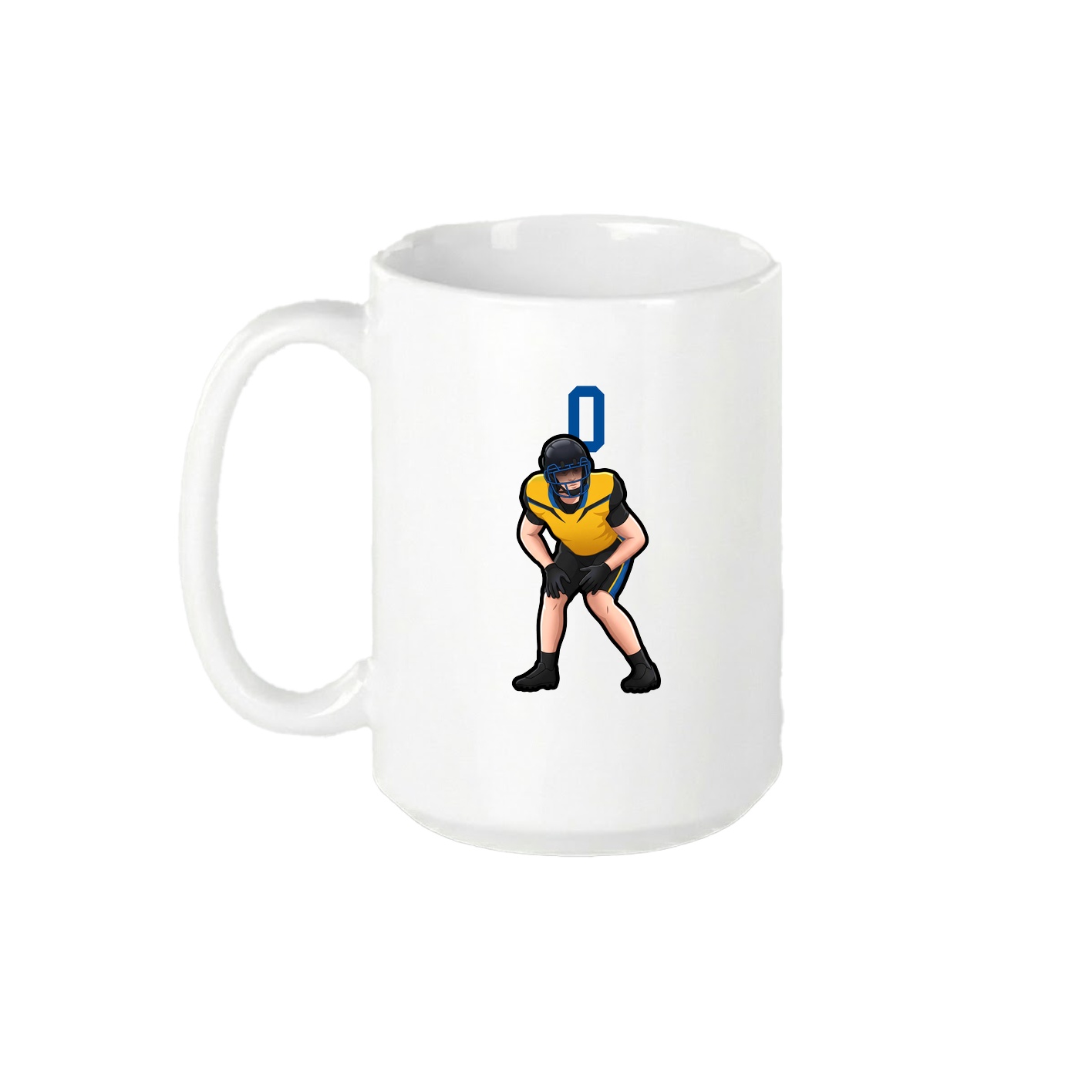 15oz Coffee Mug — Number Top in White