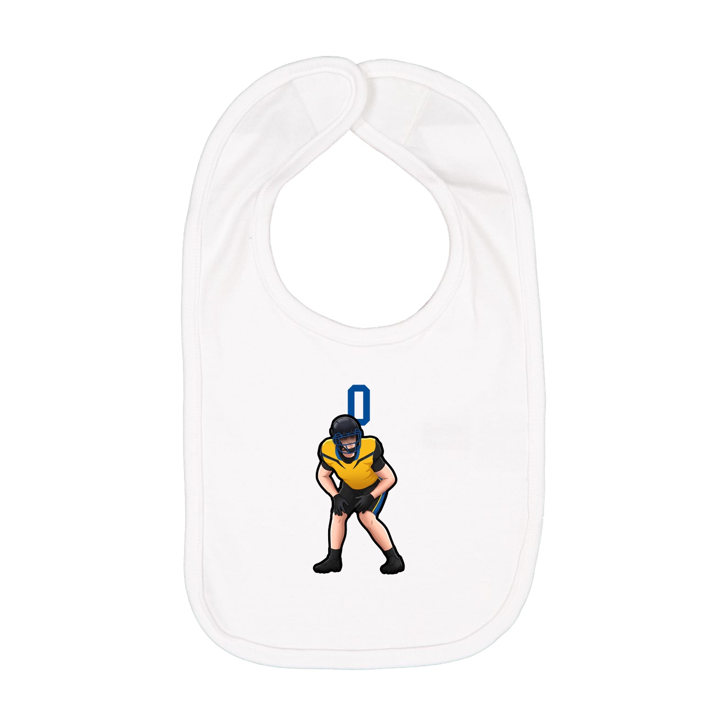 Infant Bib — Number Top in White