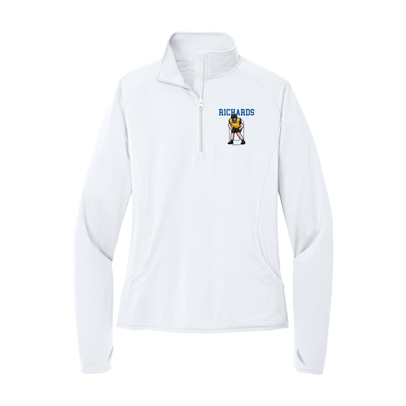 Women's Q-Zip Pullover — Shirsey in White