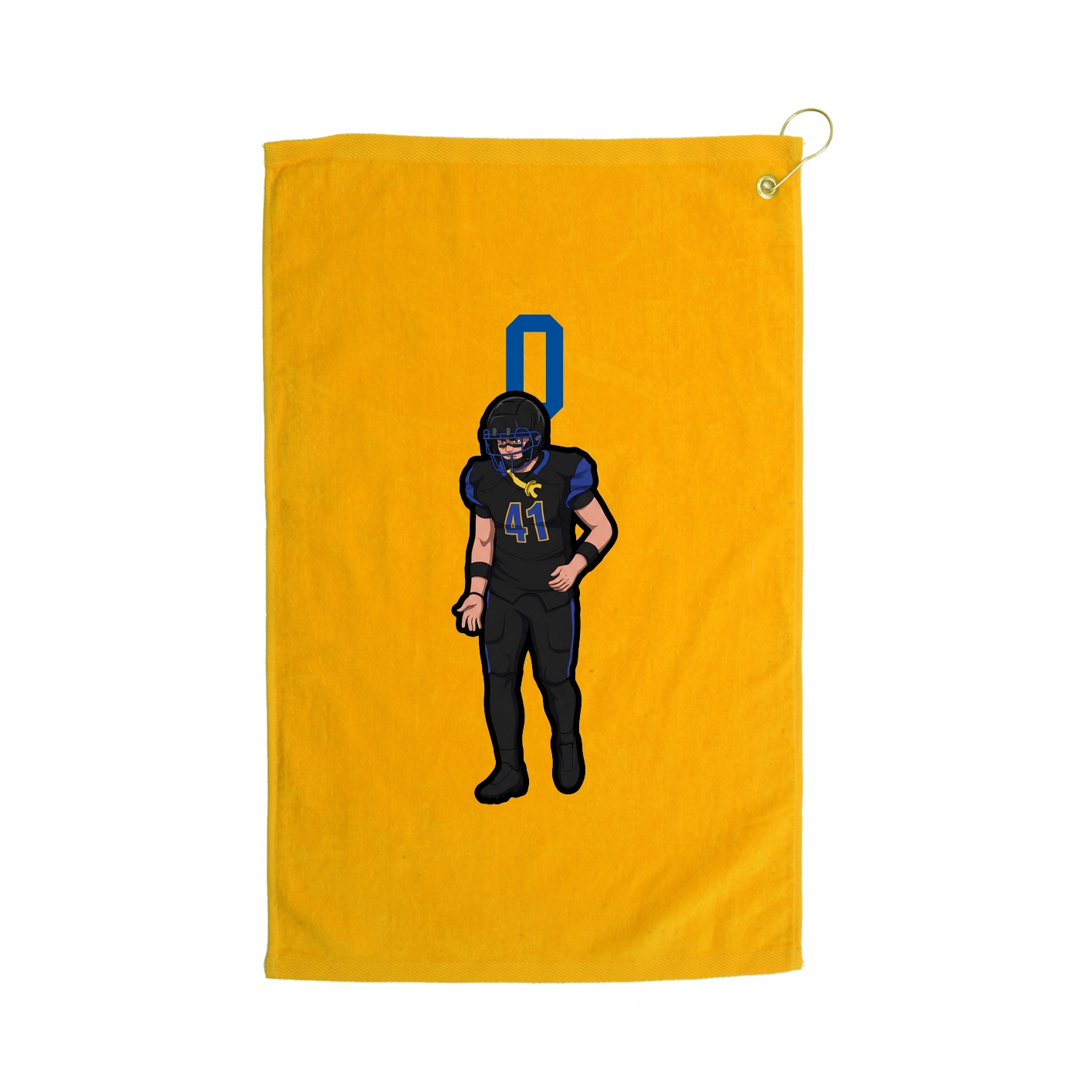 Golf Towel — Number Top in Gold