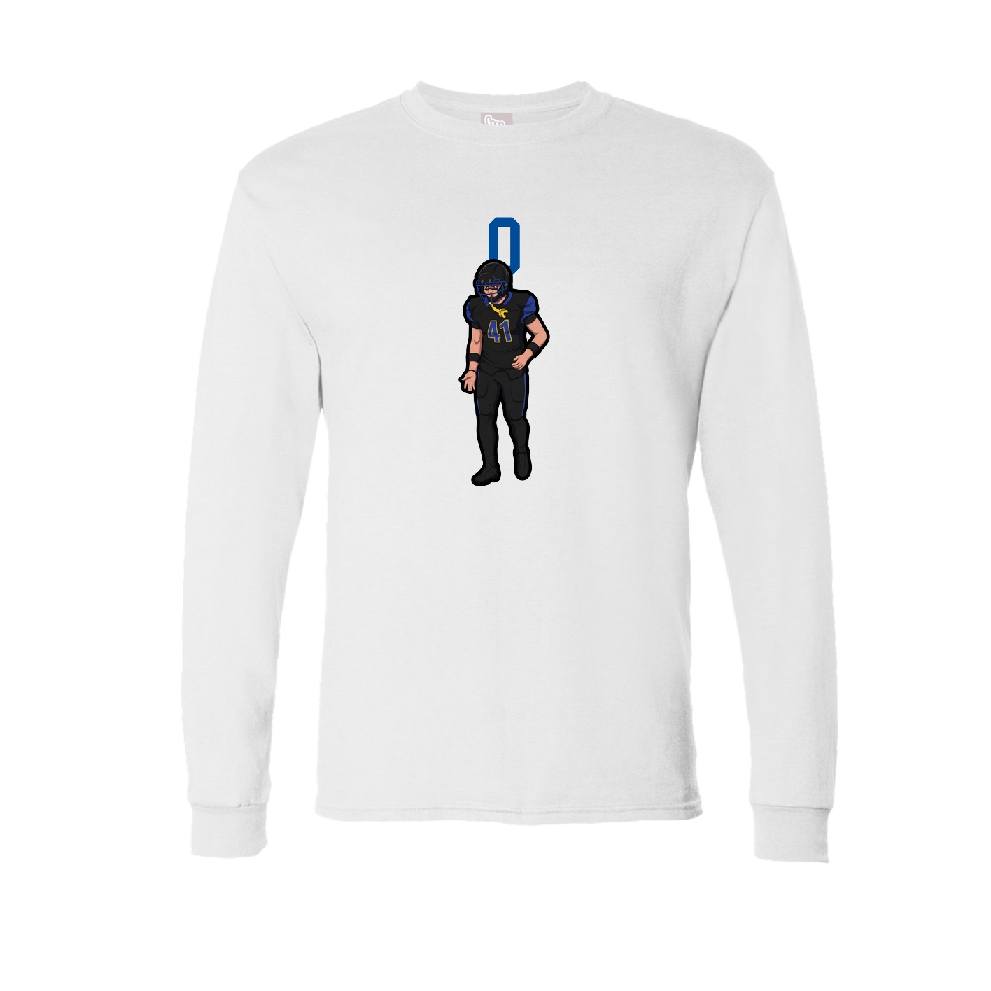 Long Sleeve Tee — Number Top in White