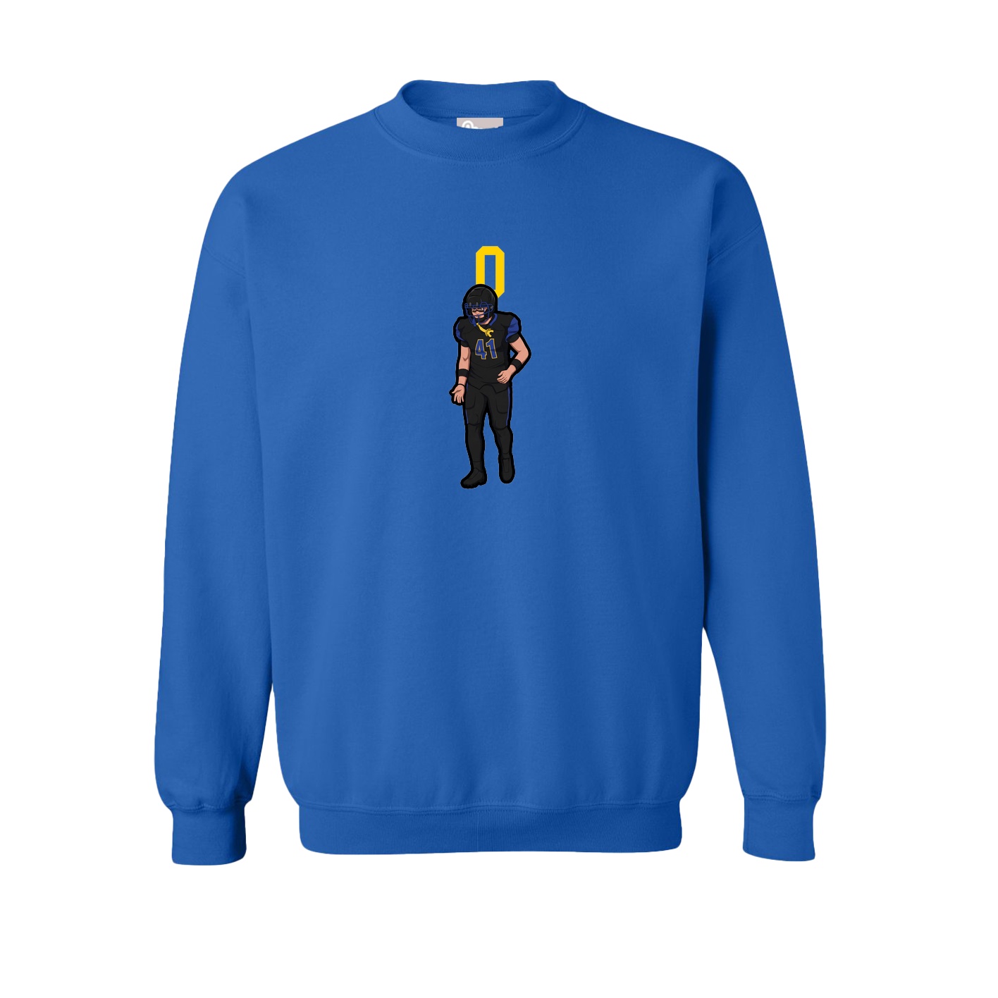 Fleece Crew — Number Top in Royal