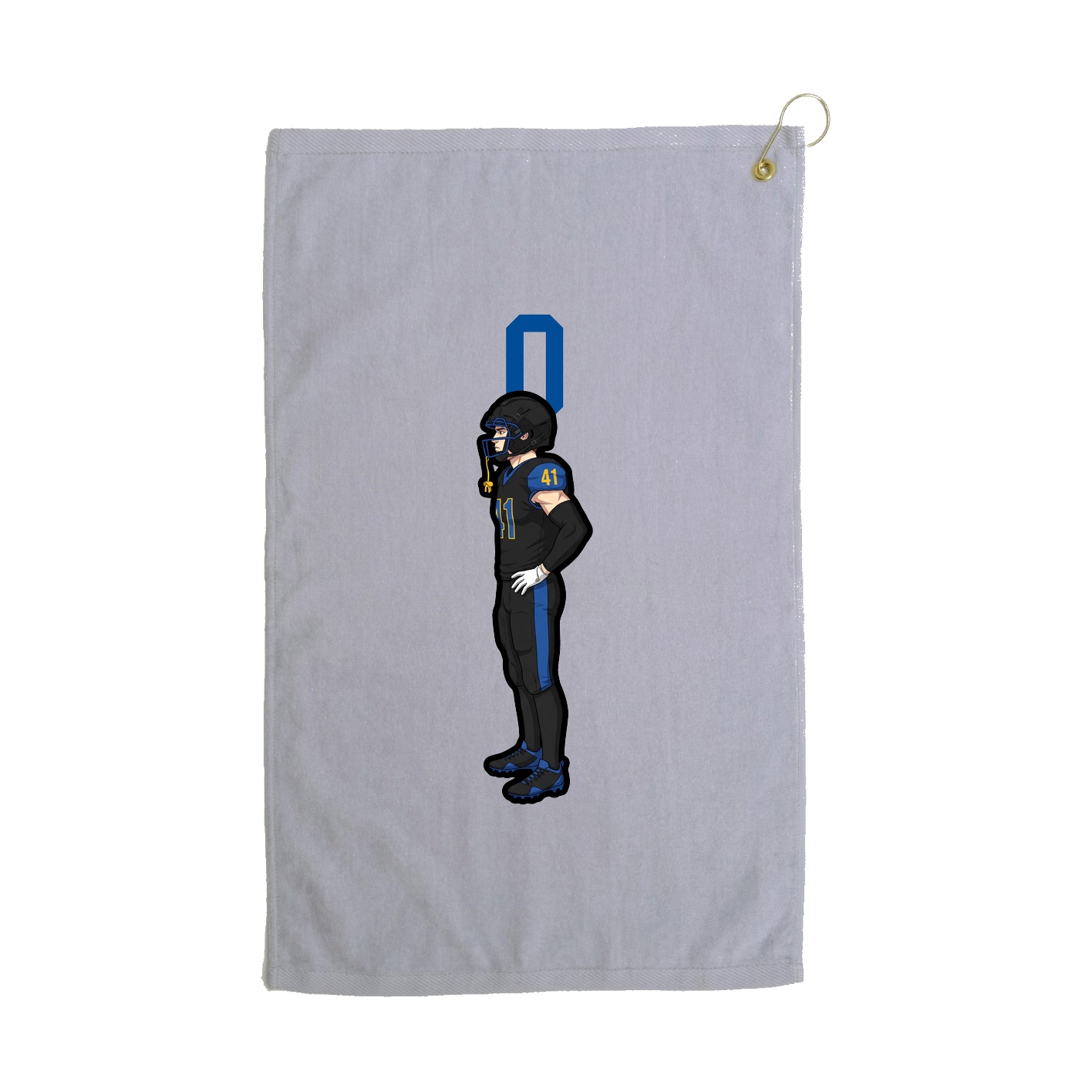 Golf Towel — Number Top in Grey