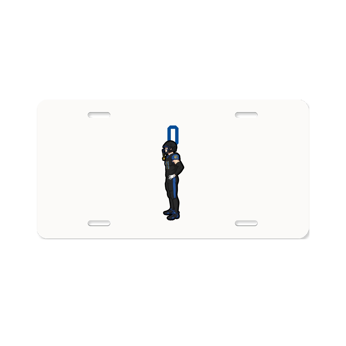 License Plate — Number Top in Classic