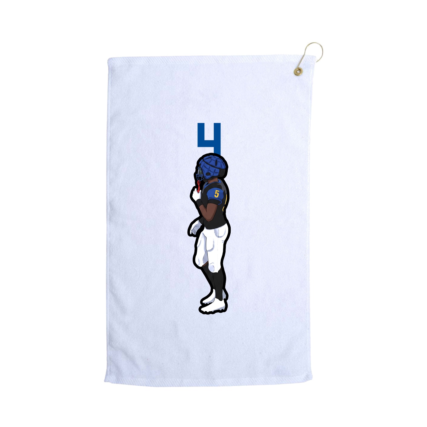 Golf Towel — Number Top in White