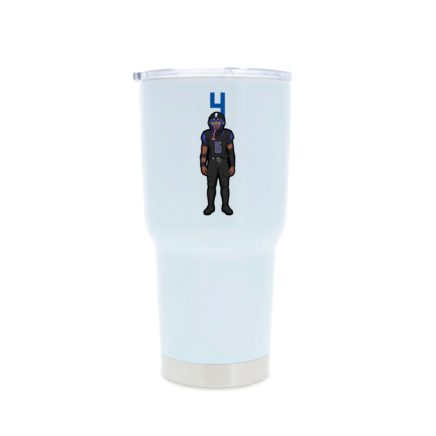 30oz Stainless Steel Tumbler — Number Top in White