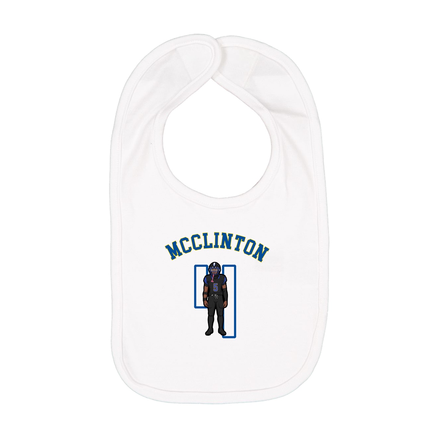 Infant Bib — Shirsey Arch in White