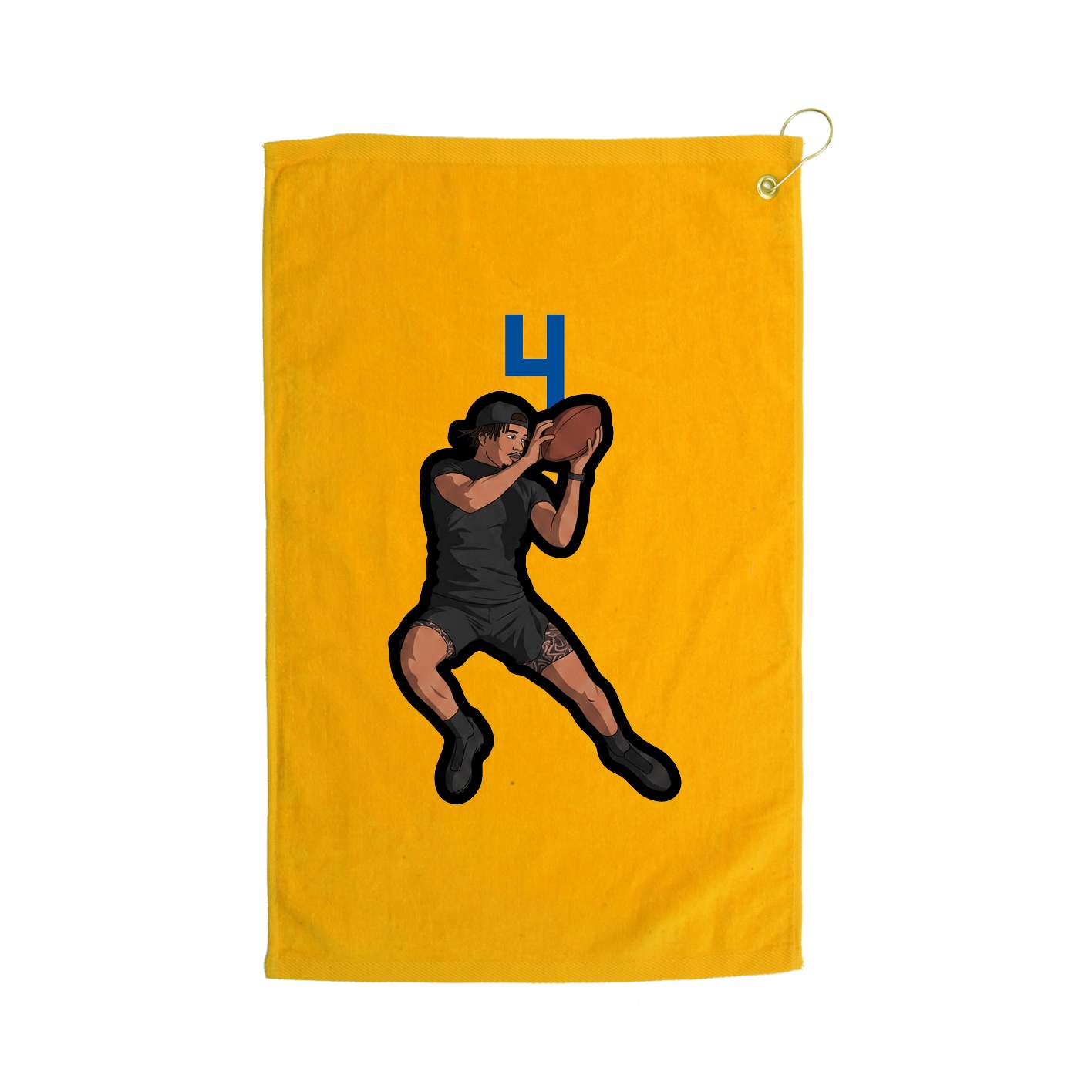 Golf Towel — Number Top in Gold