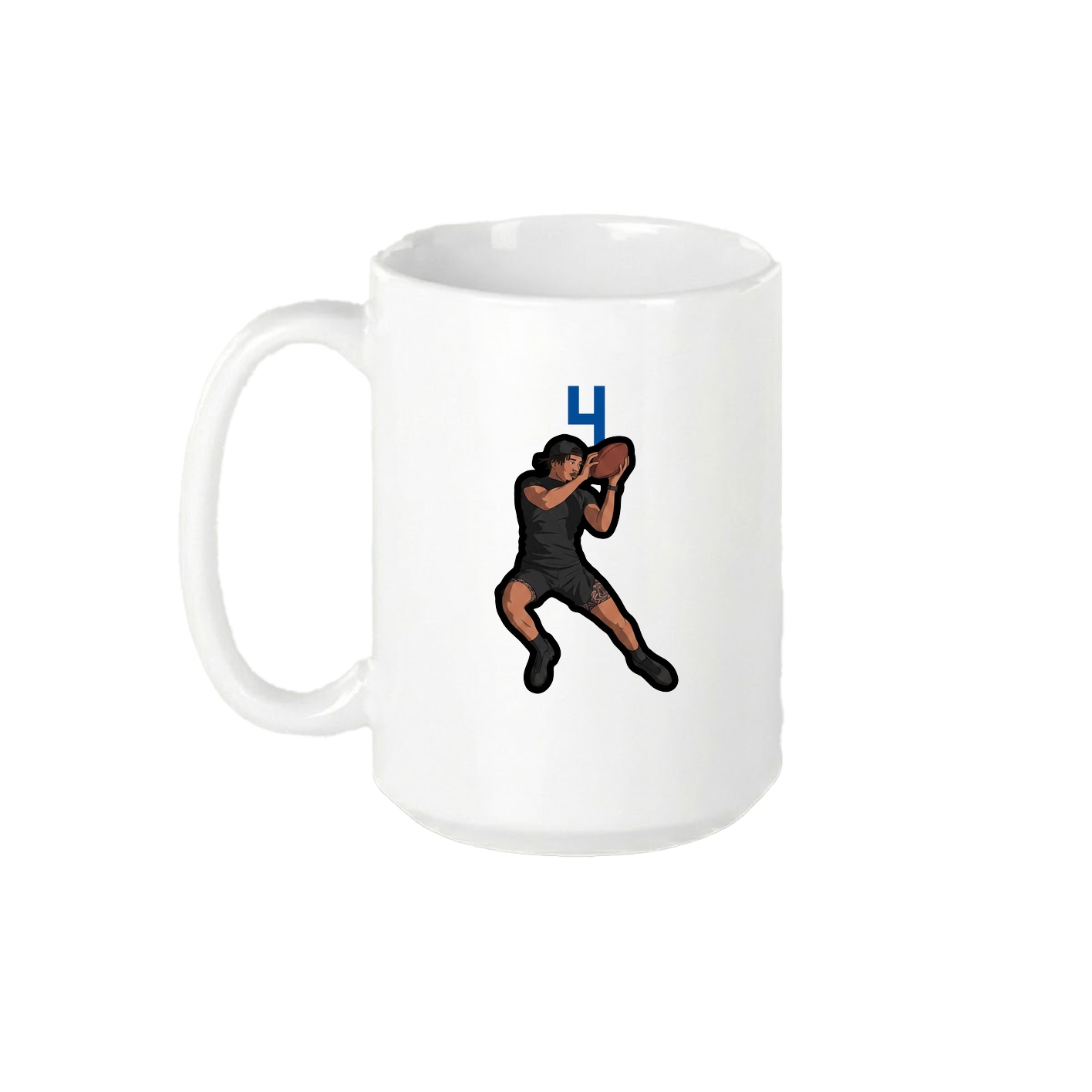 15oz Coffee Mug — Number Top in White